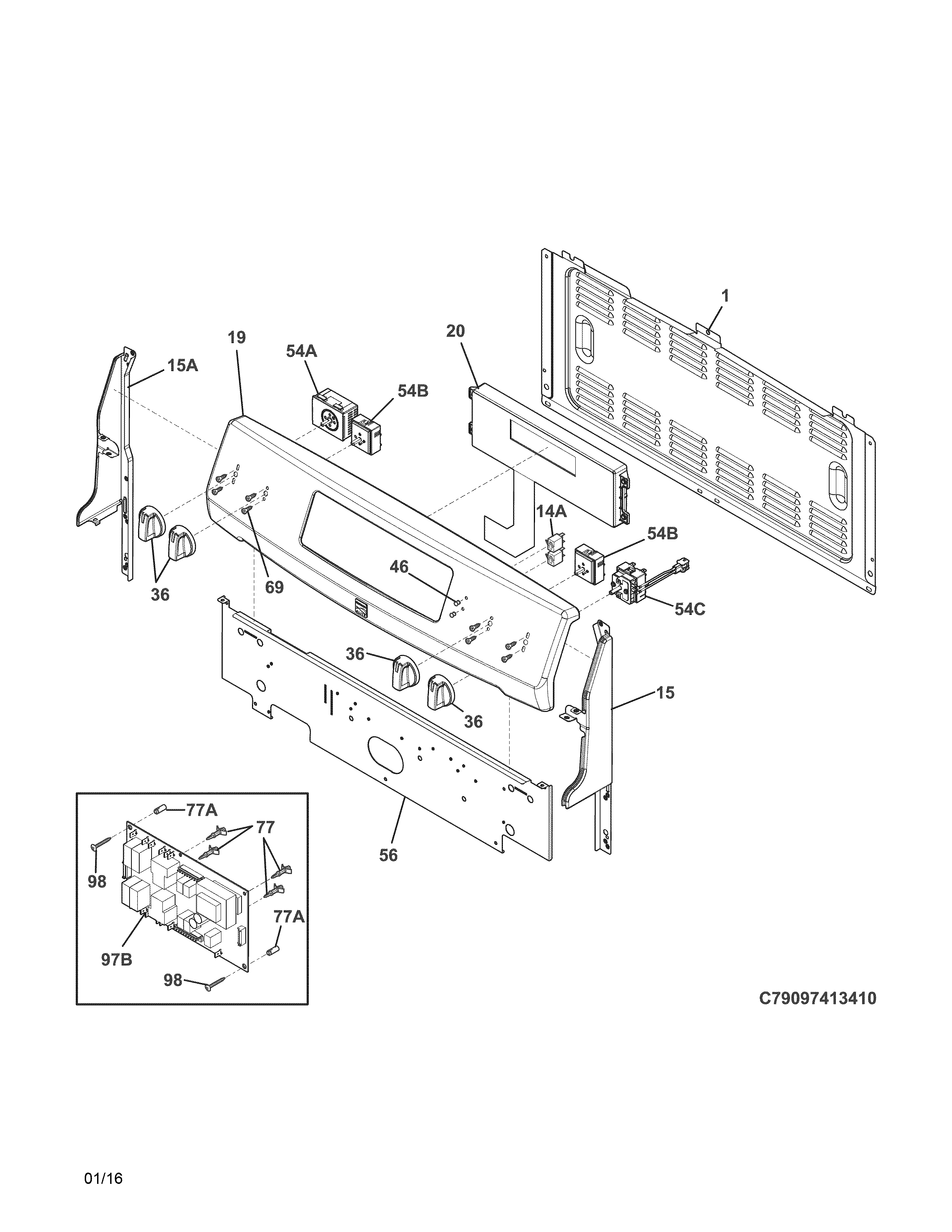 Kenmore Elite 79097403411 backguard diagram