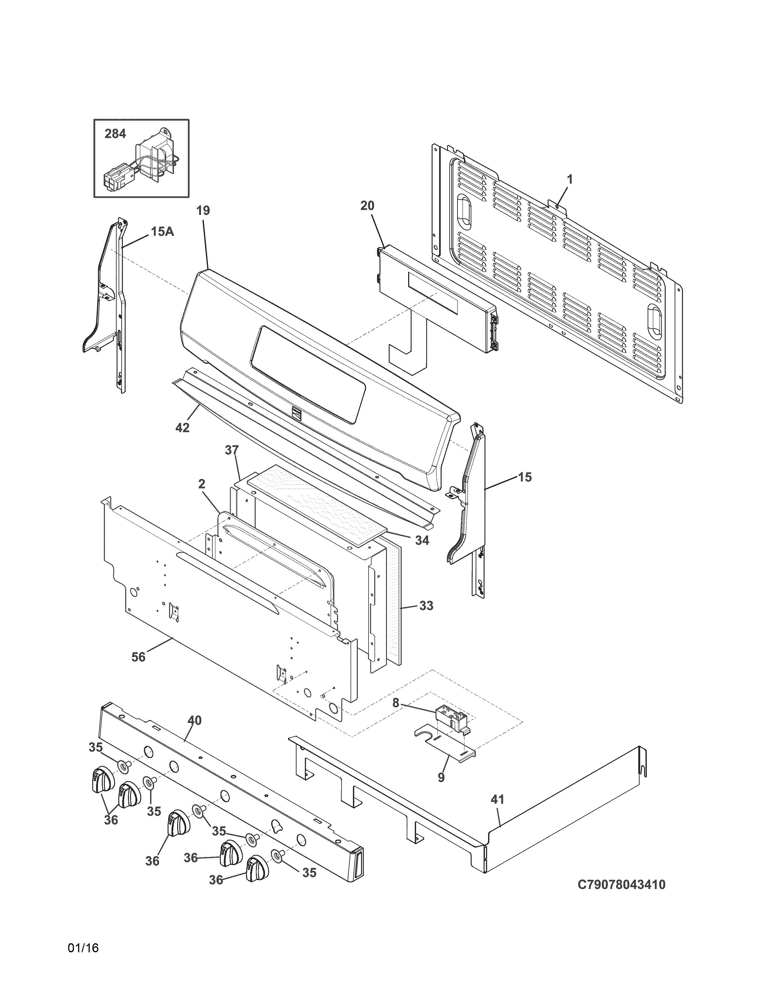 Kenmore 79078143411 backguard diagram