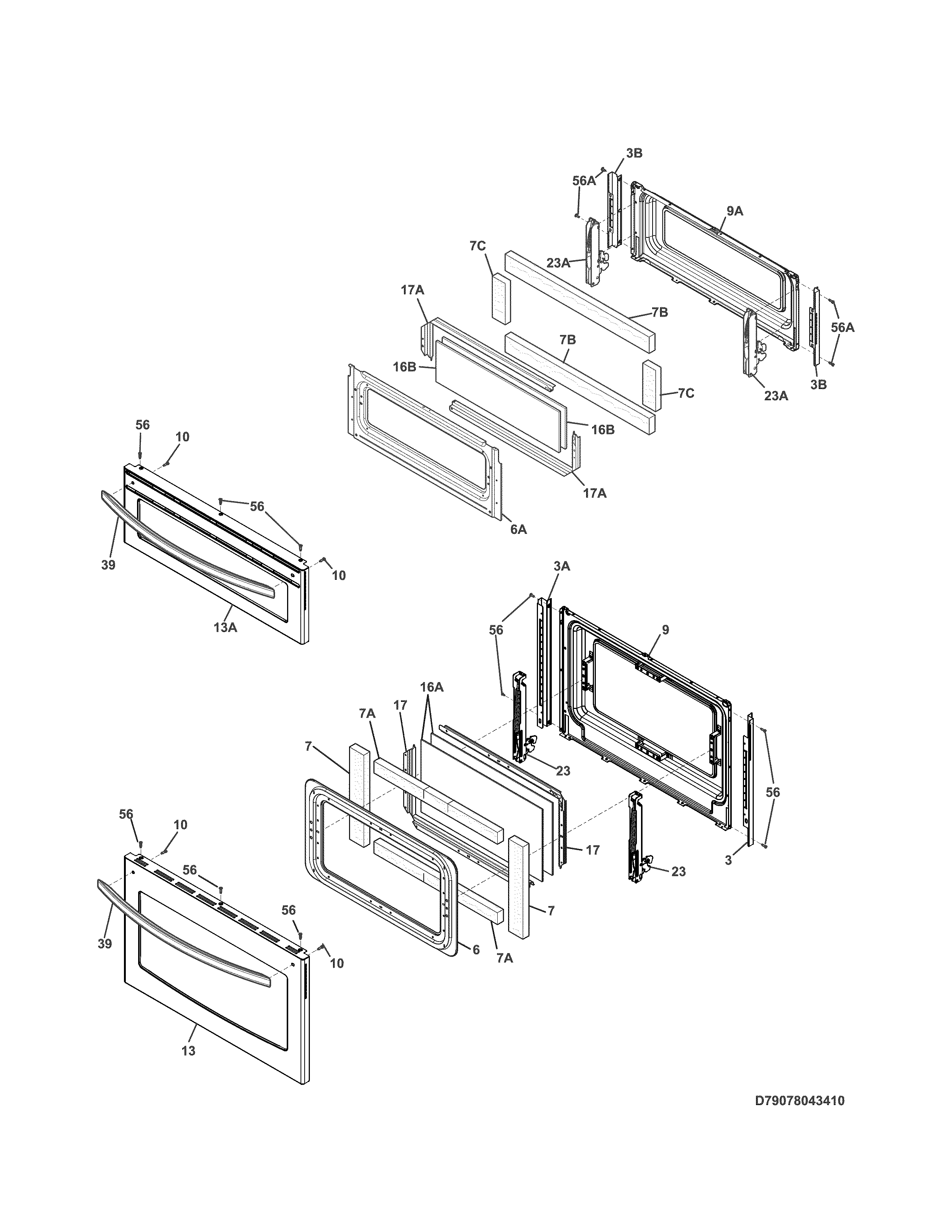 Kenmore 79078143411 doors diagram