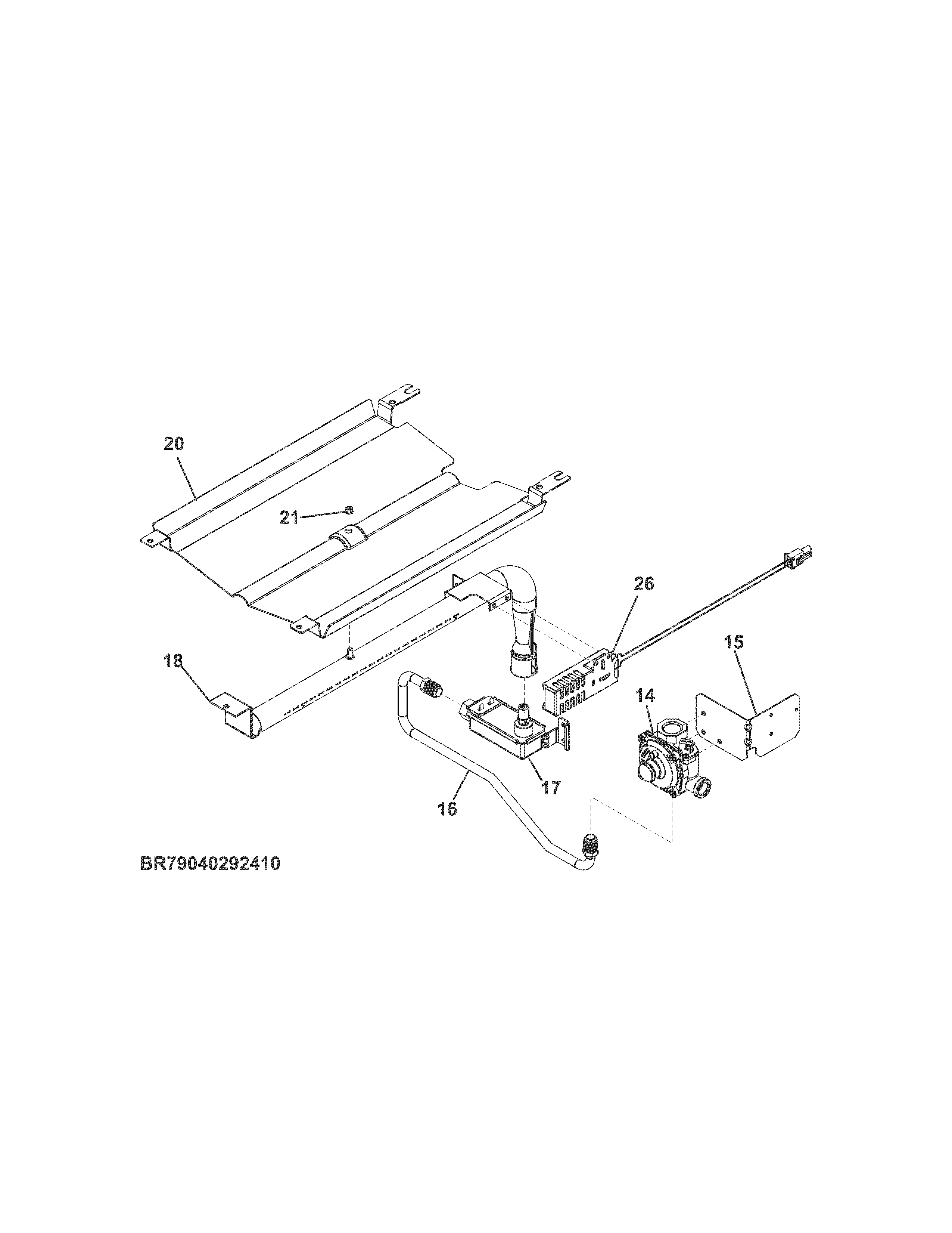 Kenmore 79040292410 burner diagram