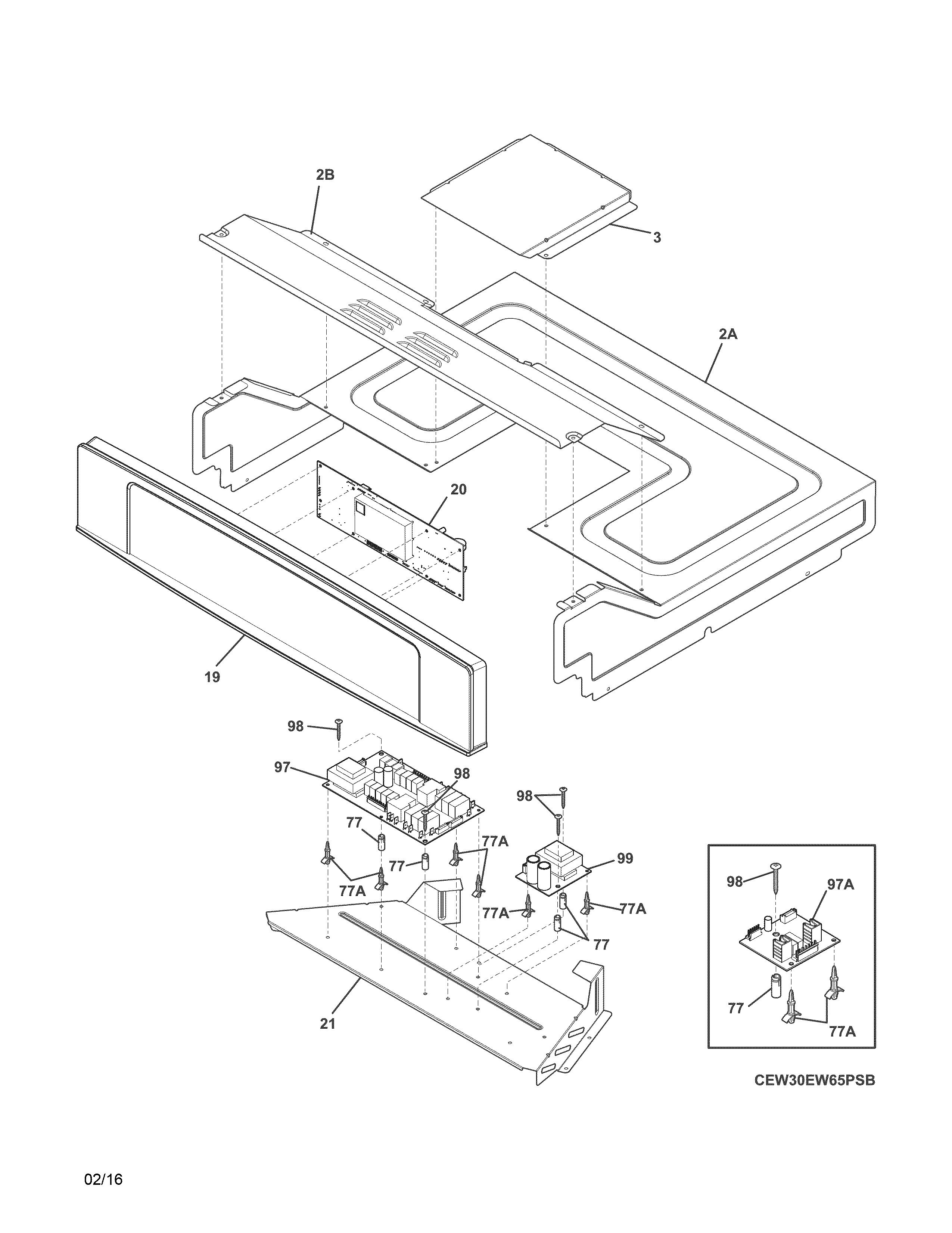 Electrolux EI30EW45PSB control panel diagram