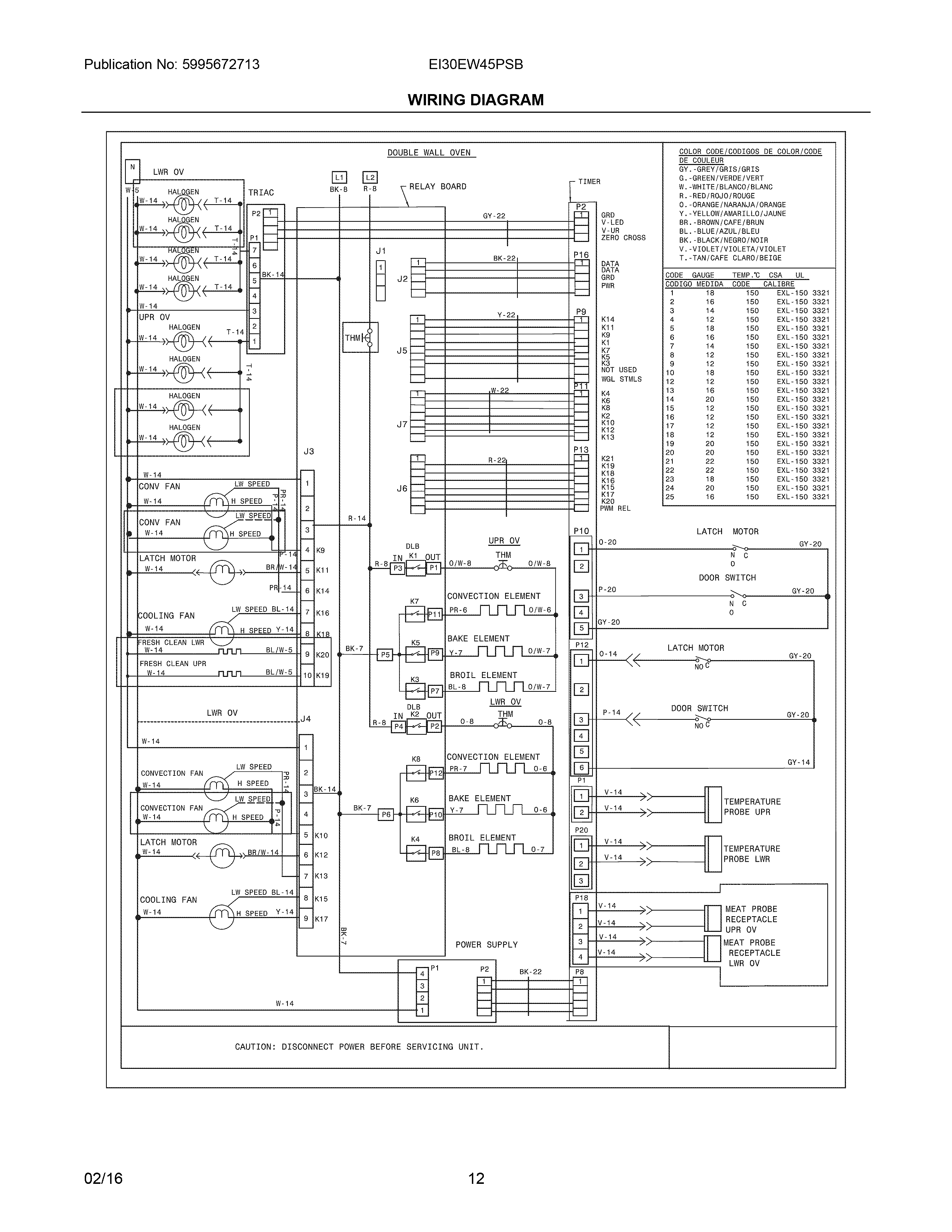 Electrolux EI30EW45PSB wiring diagram diagram