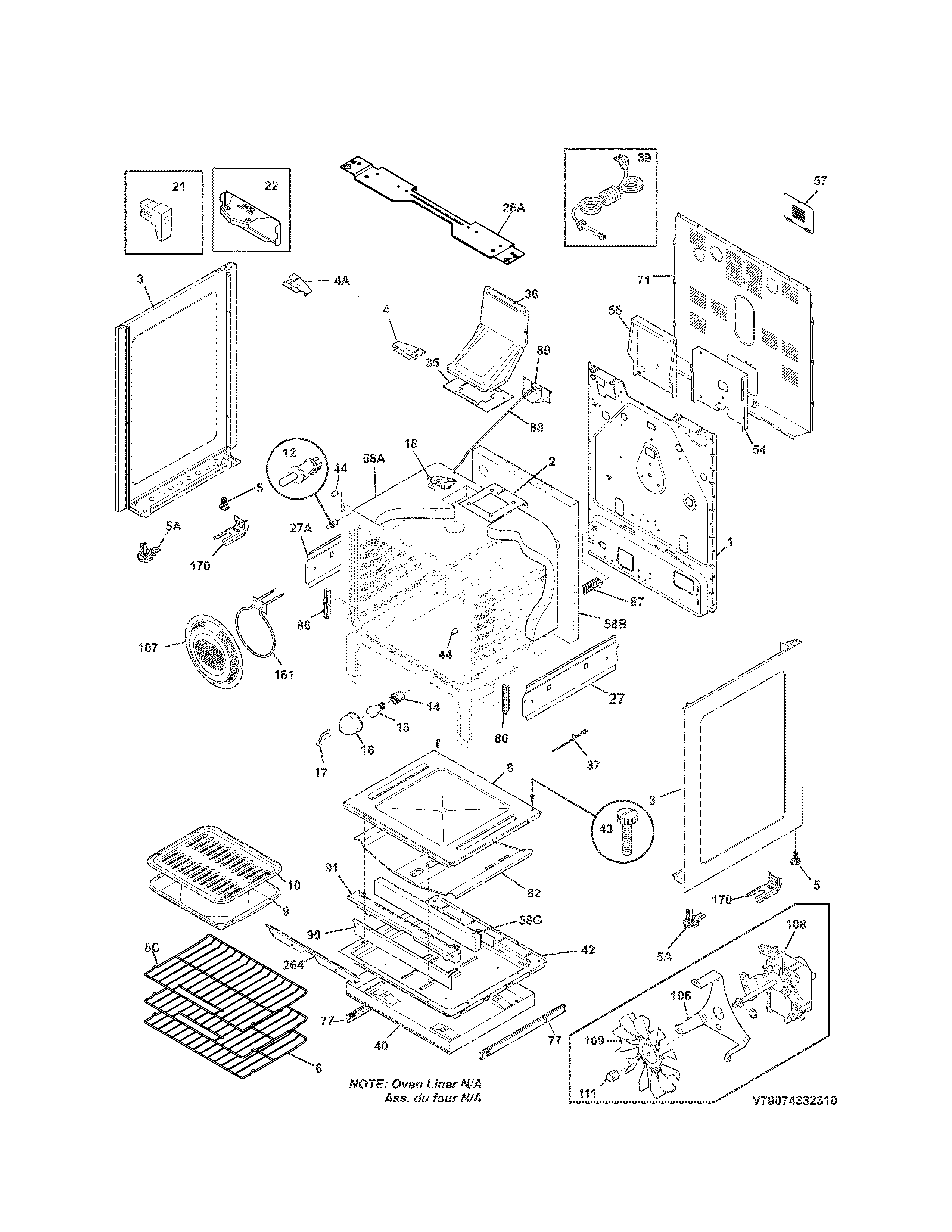 Kenmore 79074332311 body diagram