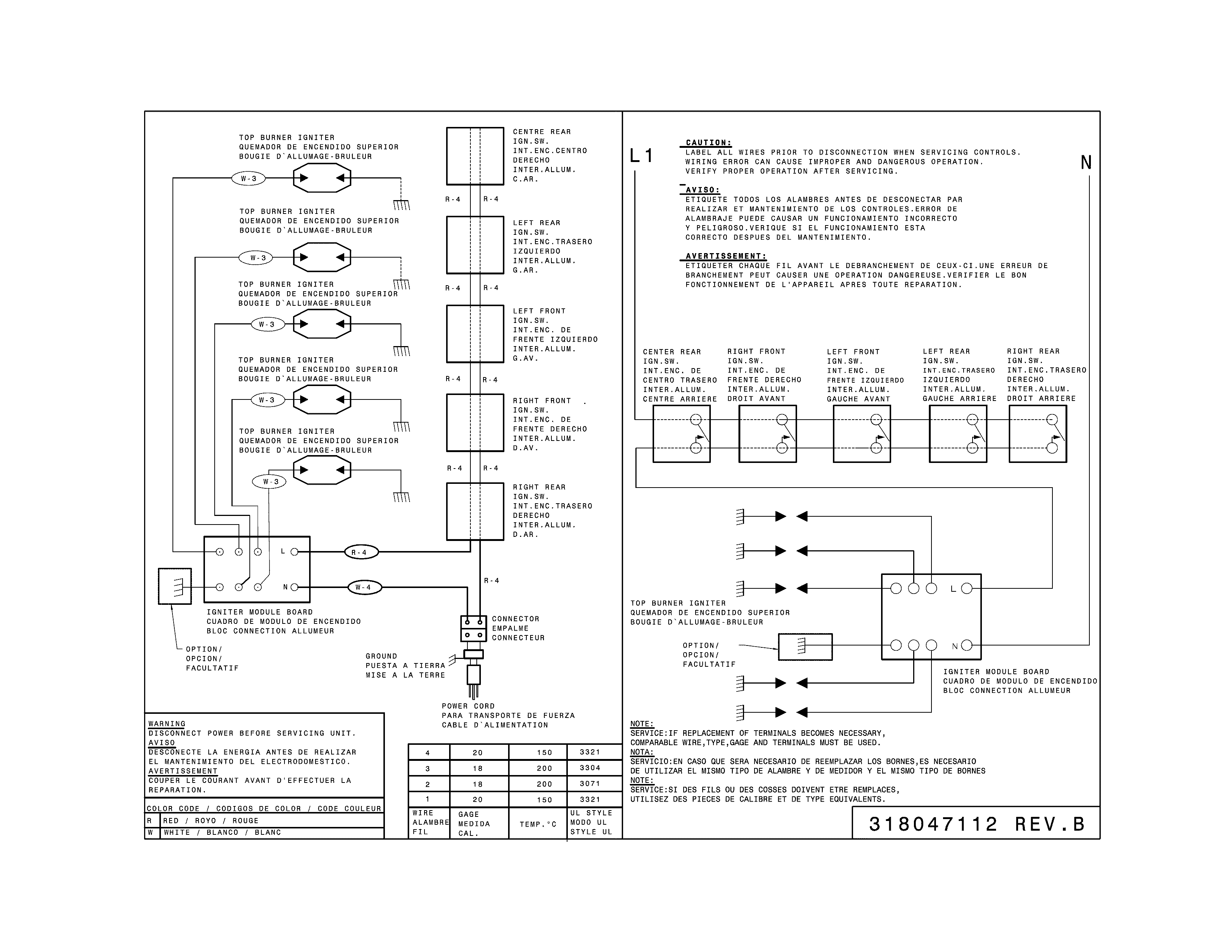 Frigidaire FFGC3626SSA wiring diagram diagram