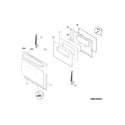 Frigidaire CFEF3012PBC door diagram