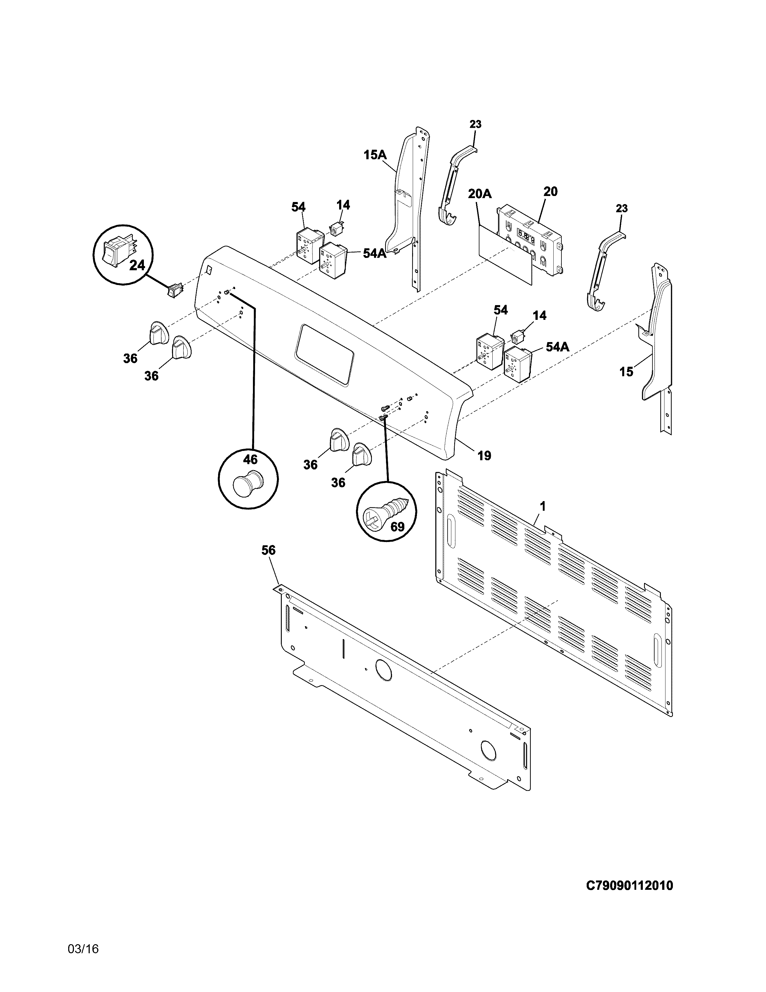 Kenmore 79090011312 backguard diagram