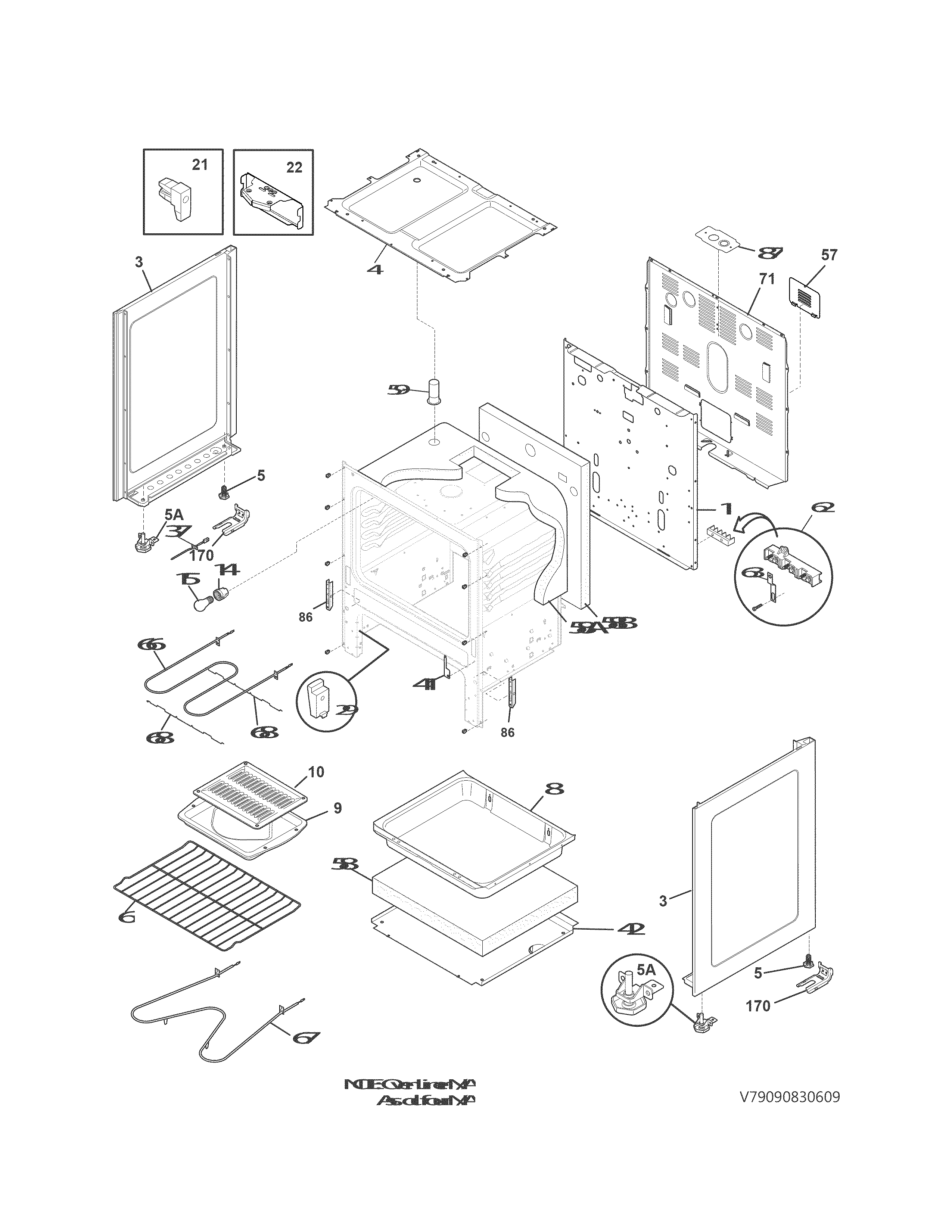 Kenmore 79090011312 body diagram