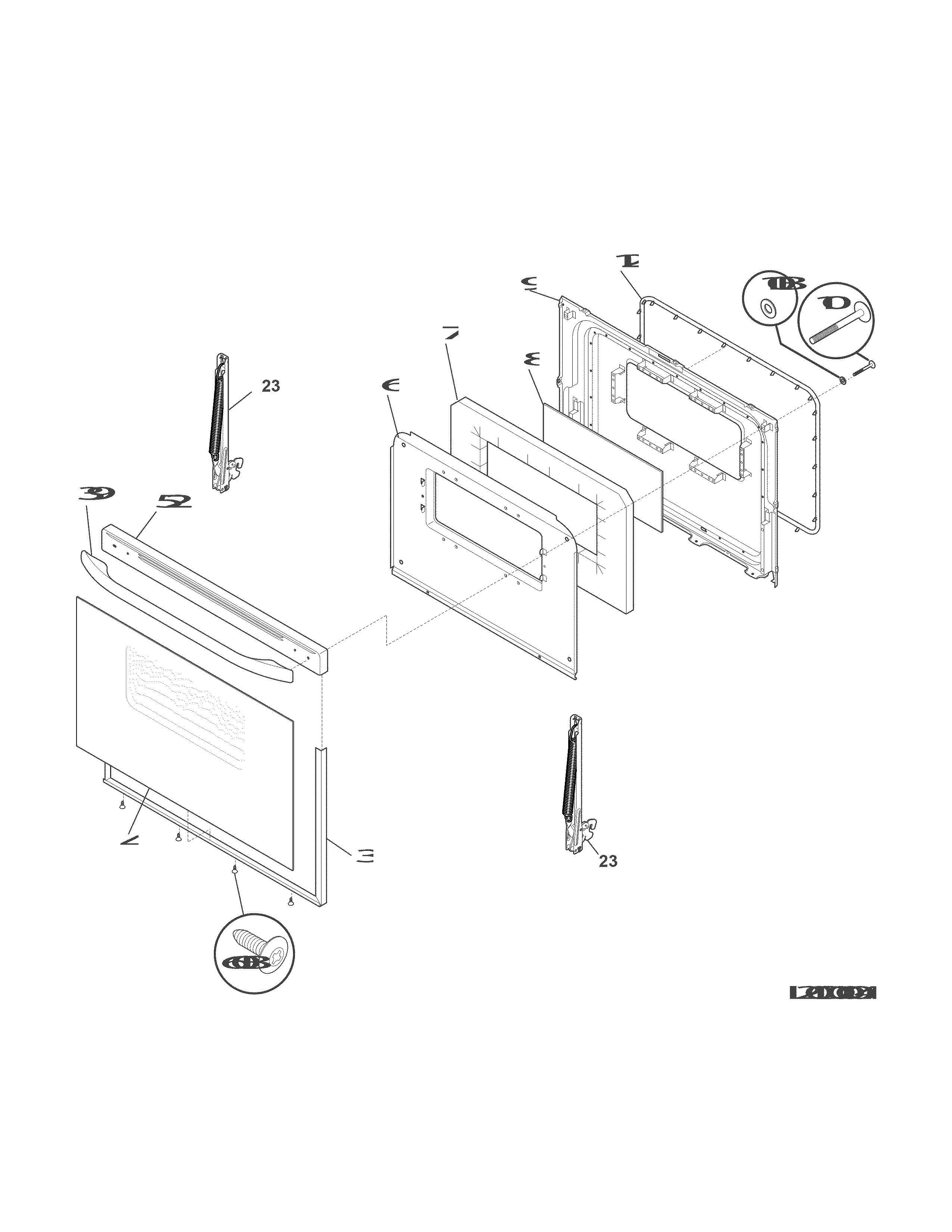 Kenmore 79090011312 door diagram