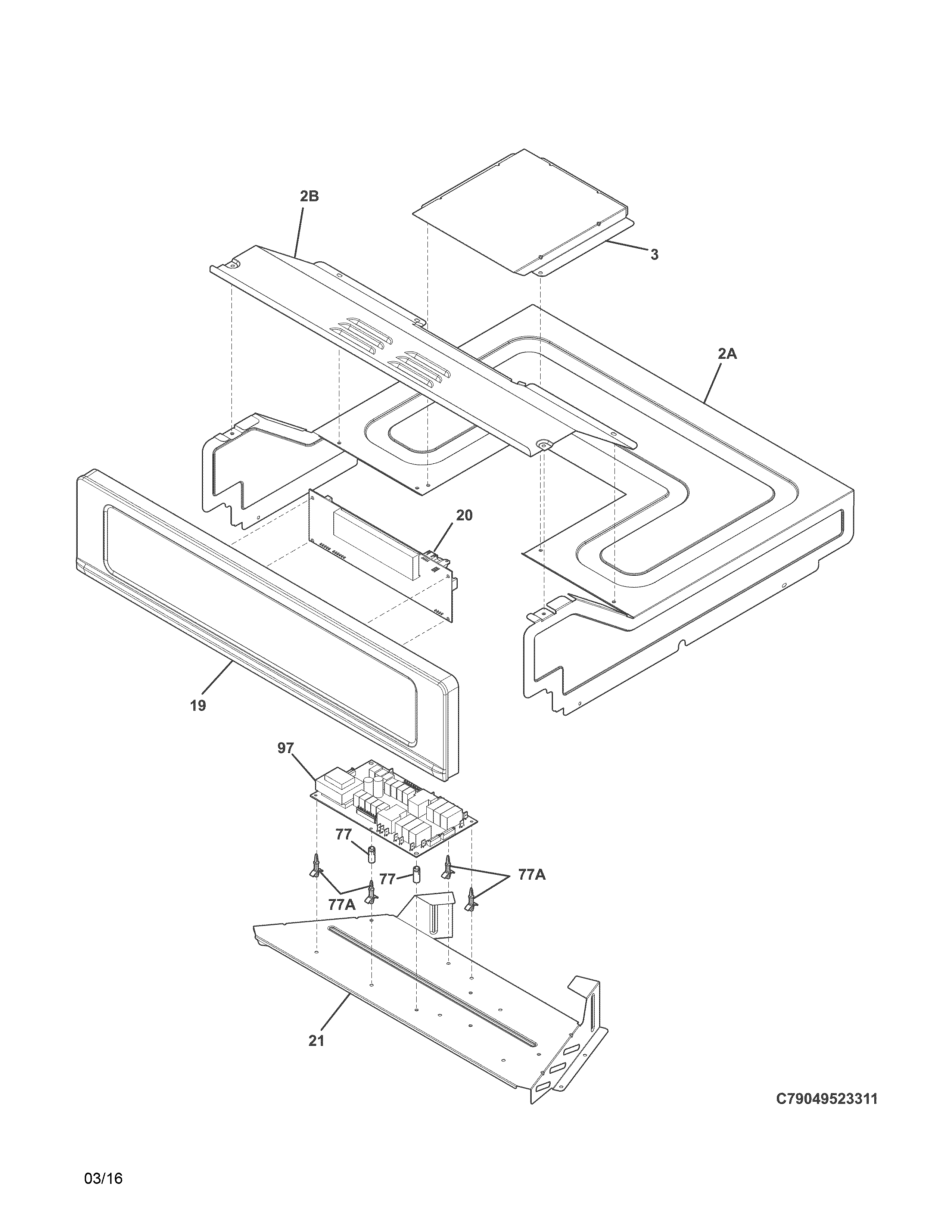 Kenmore 79049523314 control panel diagram