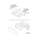 Frigidaire FFGF3023LMF top/drawer diagram