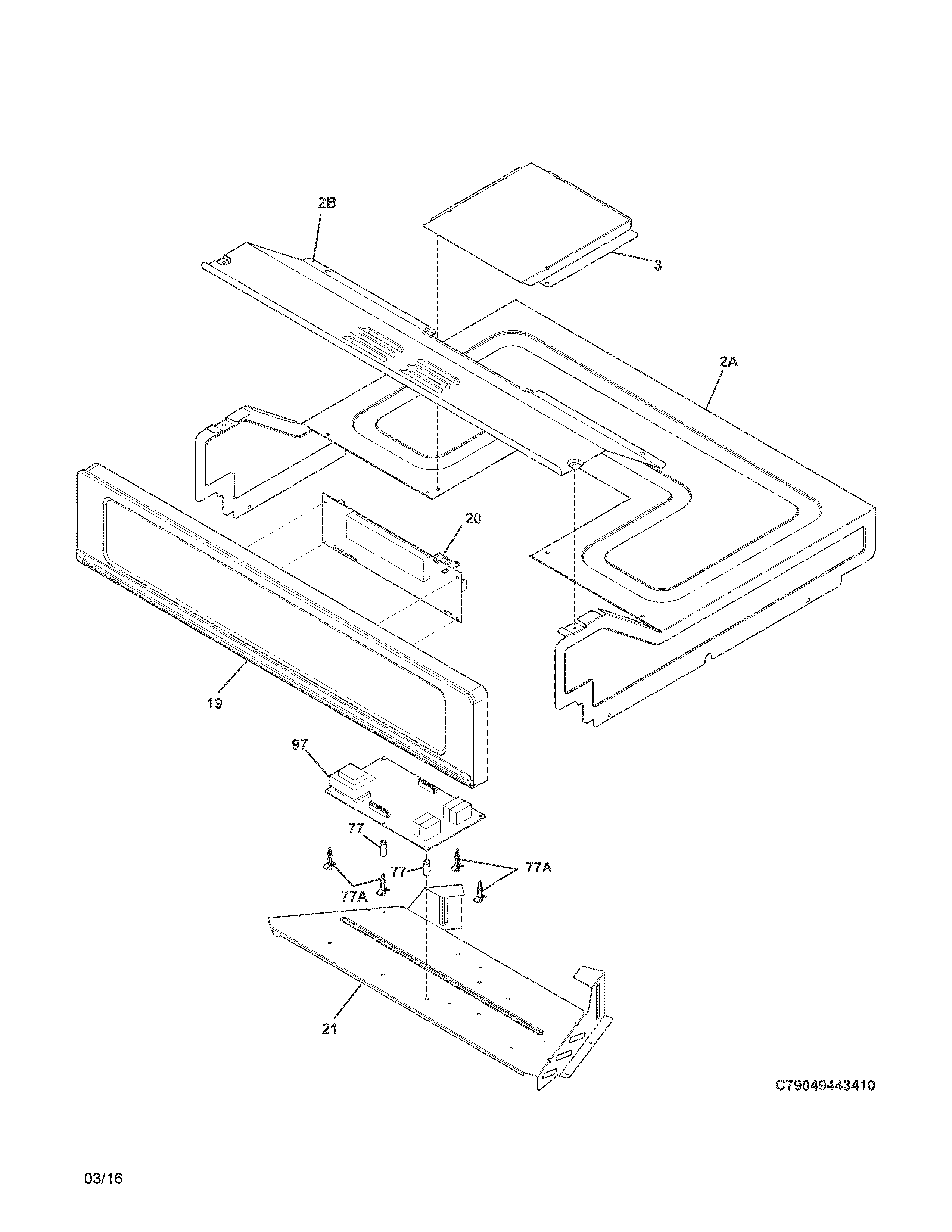 Kenmore 79049449412 control panel diagram