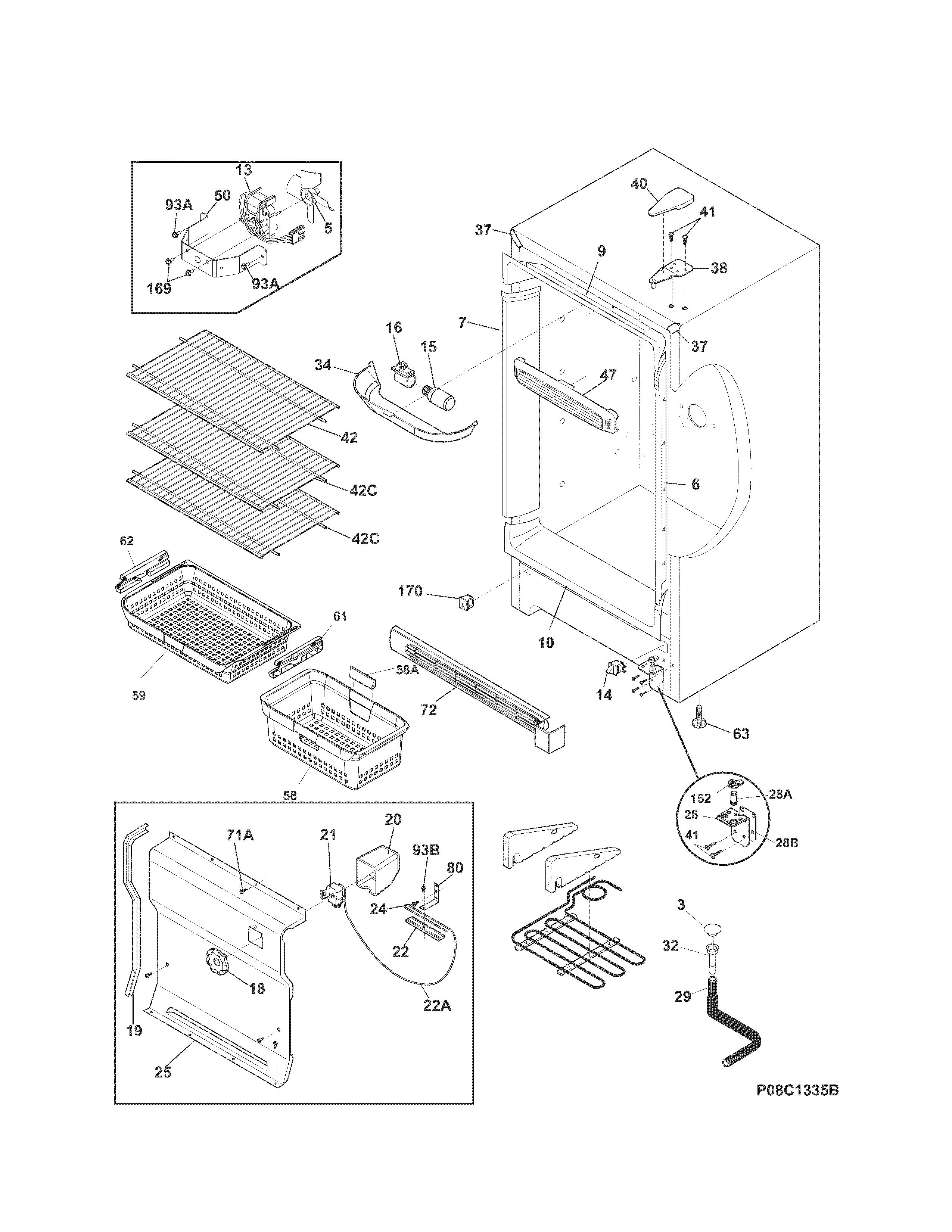 Kenmore 25322052610 cabinet diagram