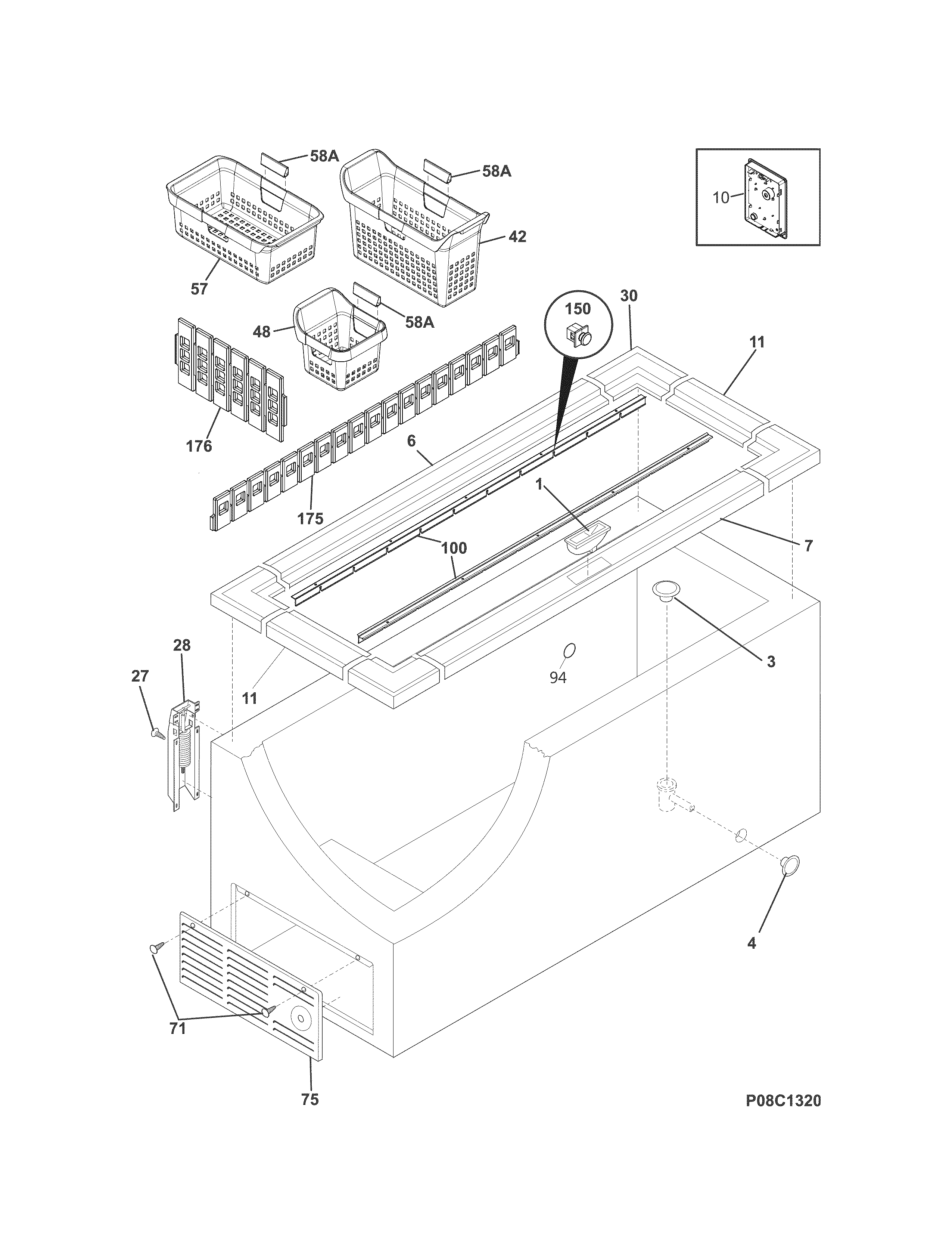 Kenmore Elite 25317202414 cabinet diagram
