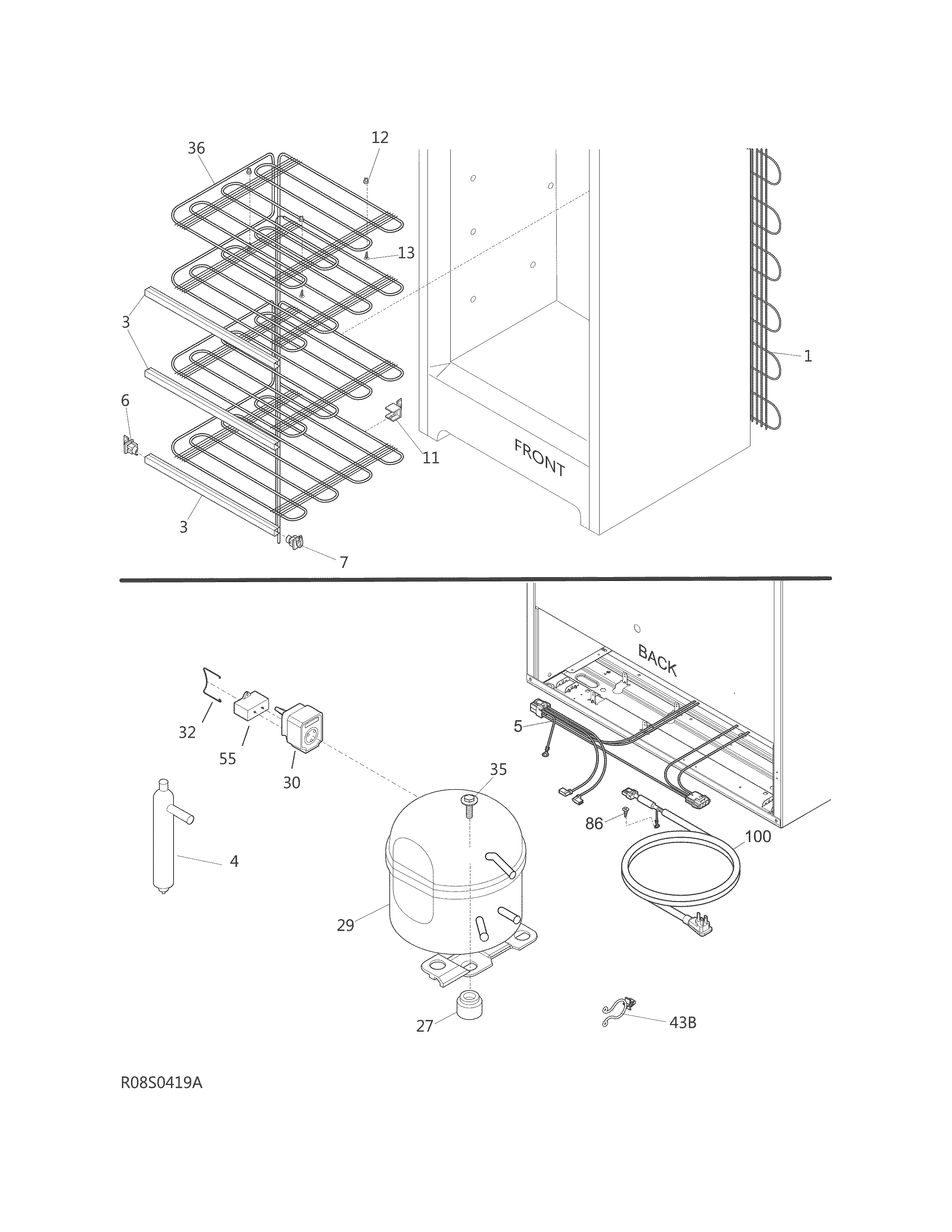 Frigidaire FFFU13M1QWC system diagram