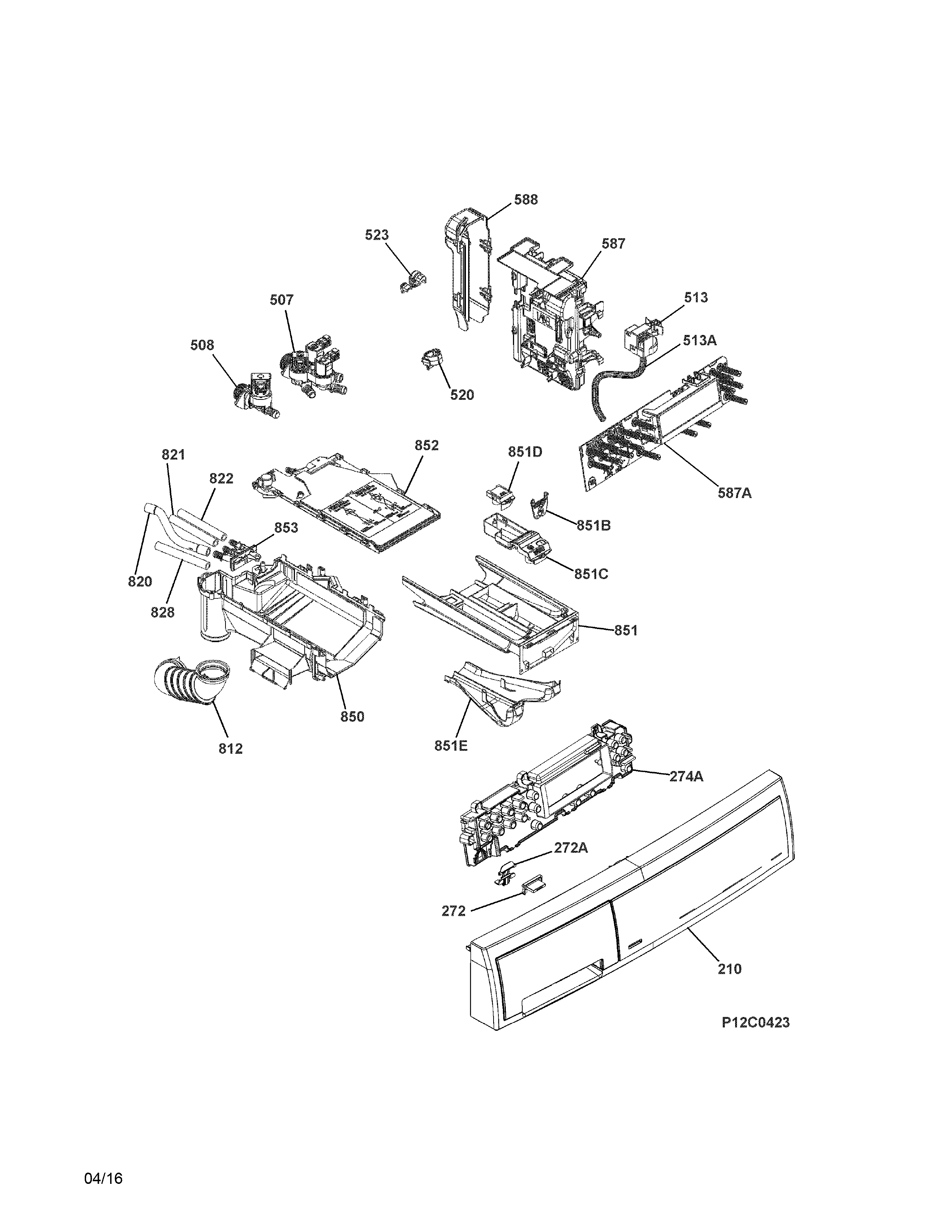 Kenmore 41741912510 control panel diagram