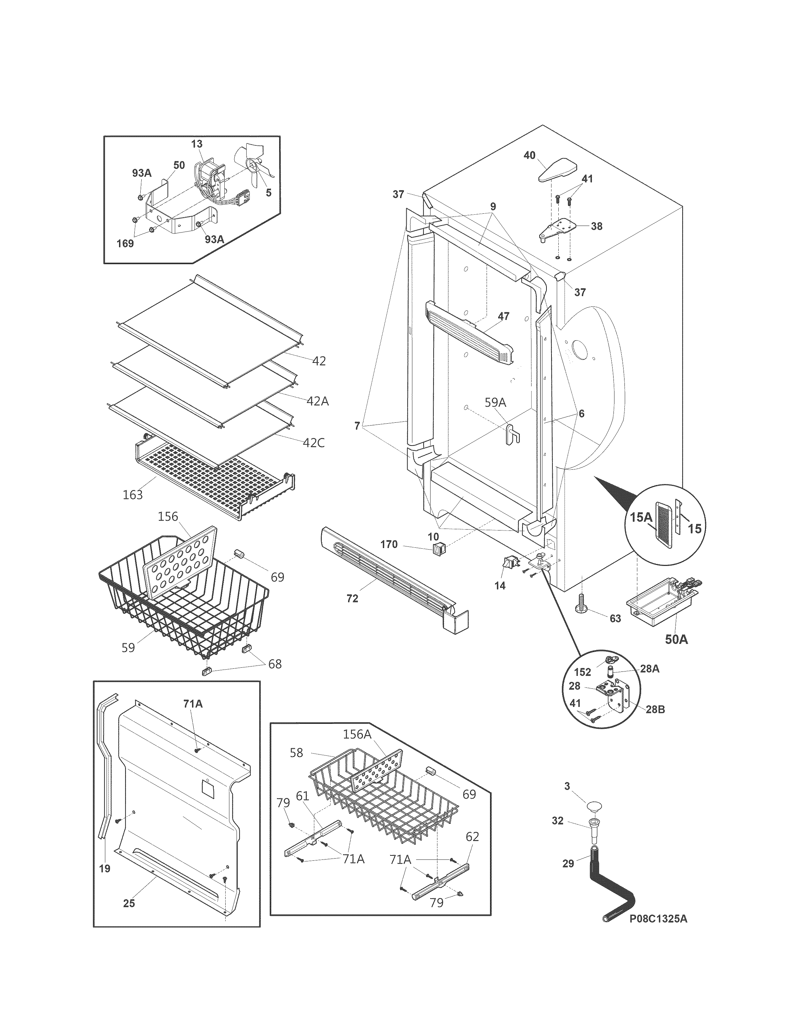 Kenmore Elite 25327702410 cabinet diagram