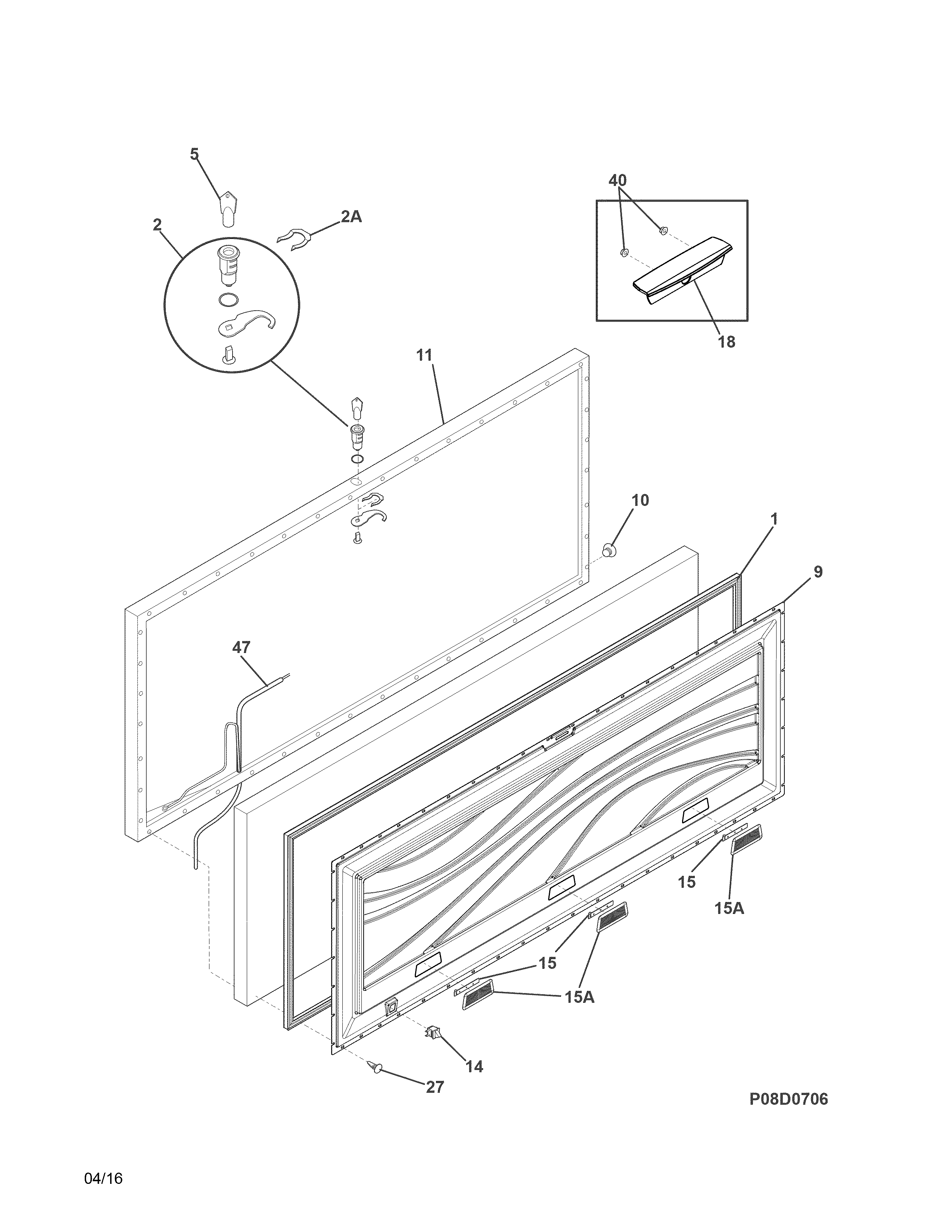 Kenmore Elite 25317202411 door diagram