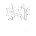Frigidaire FGUN2642LP6 fresh food door diagram