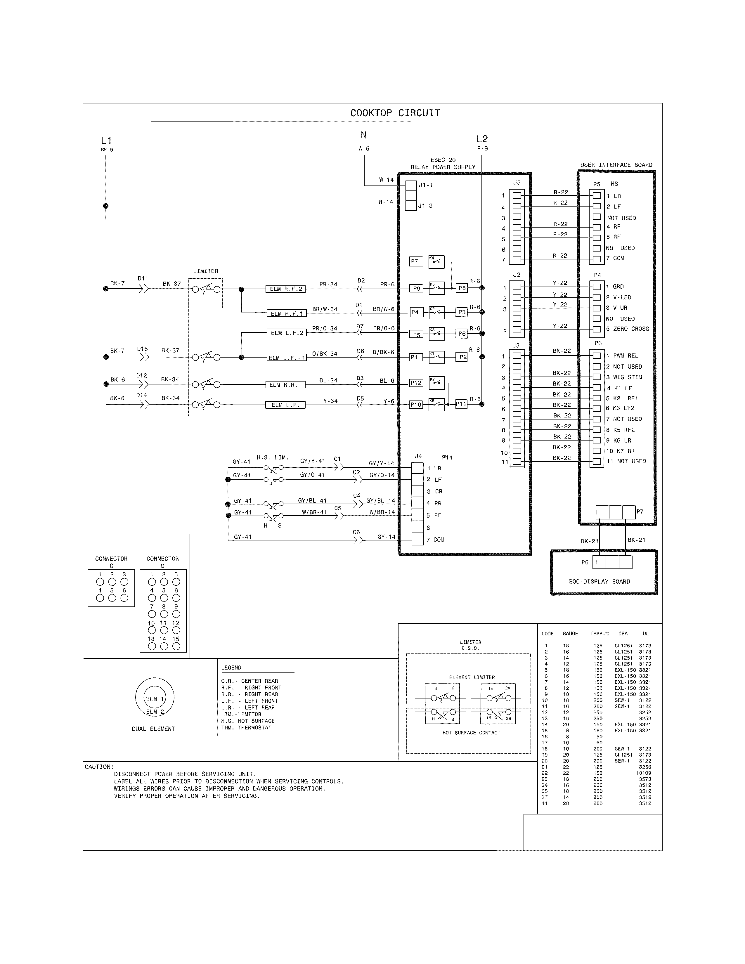 Frigidaire CGES3065PWA wiring diagram diagram