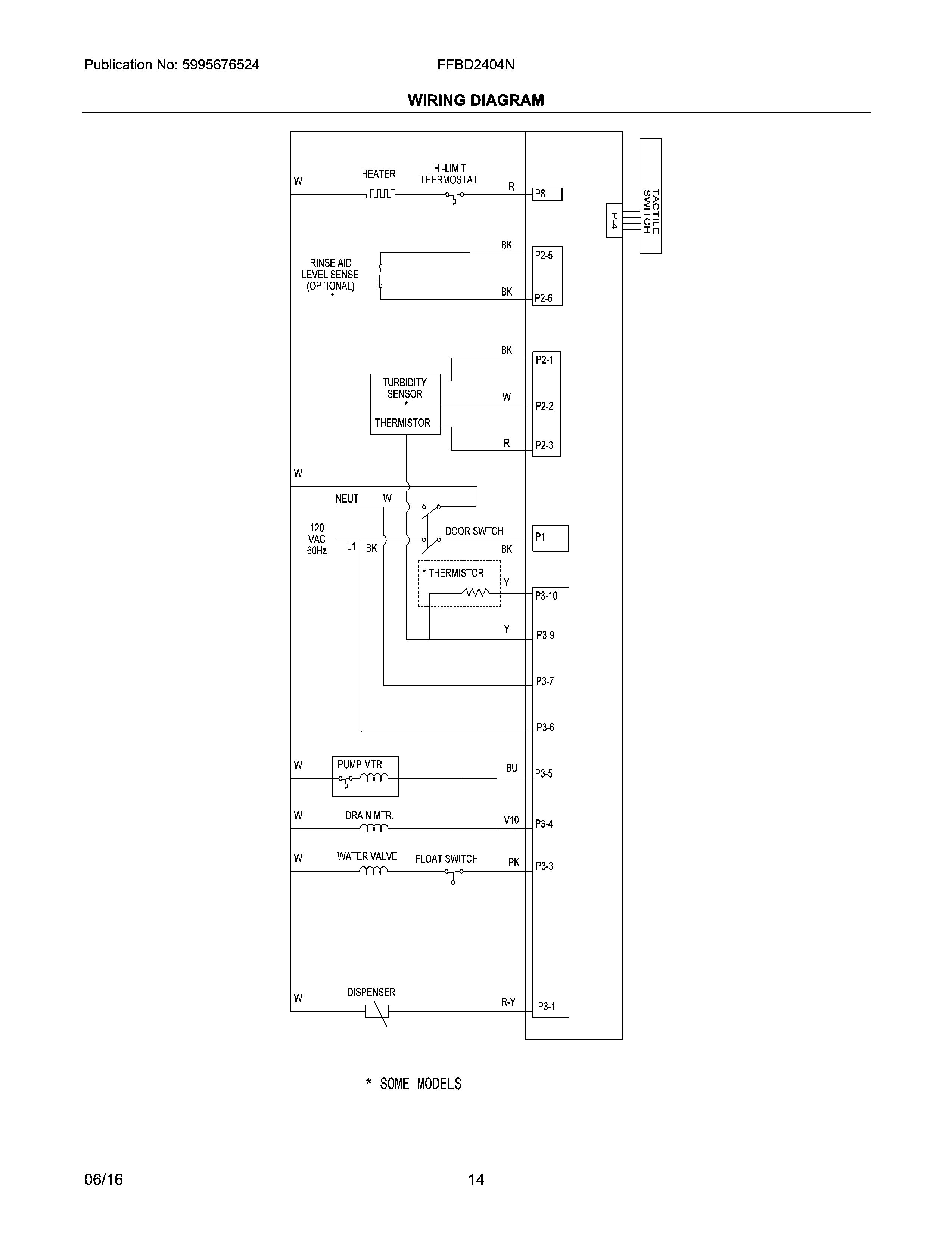Frigidaire FFBD2404NB7C wiring diagram diagram