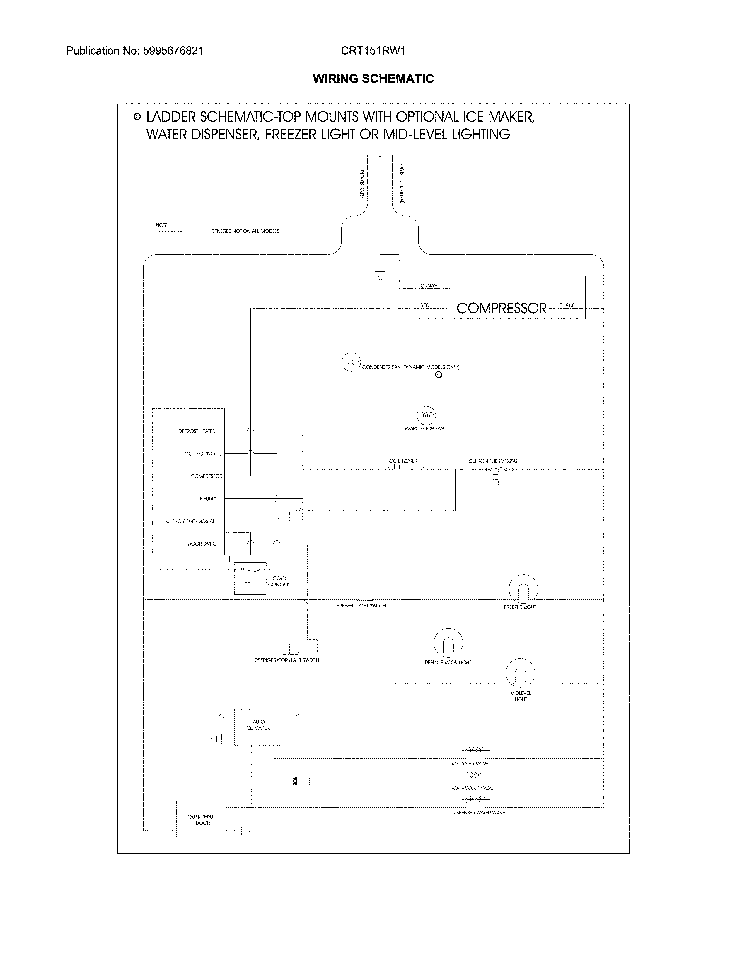 Crosley CRT151RW1 wiring schematic diagram