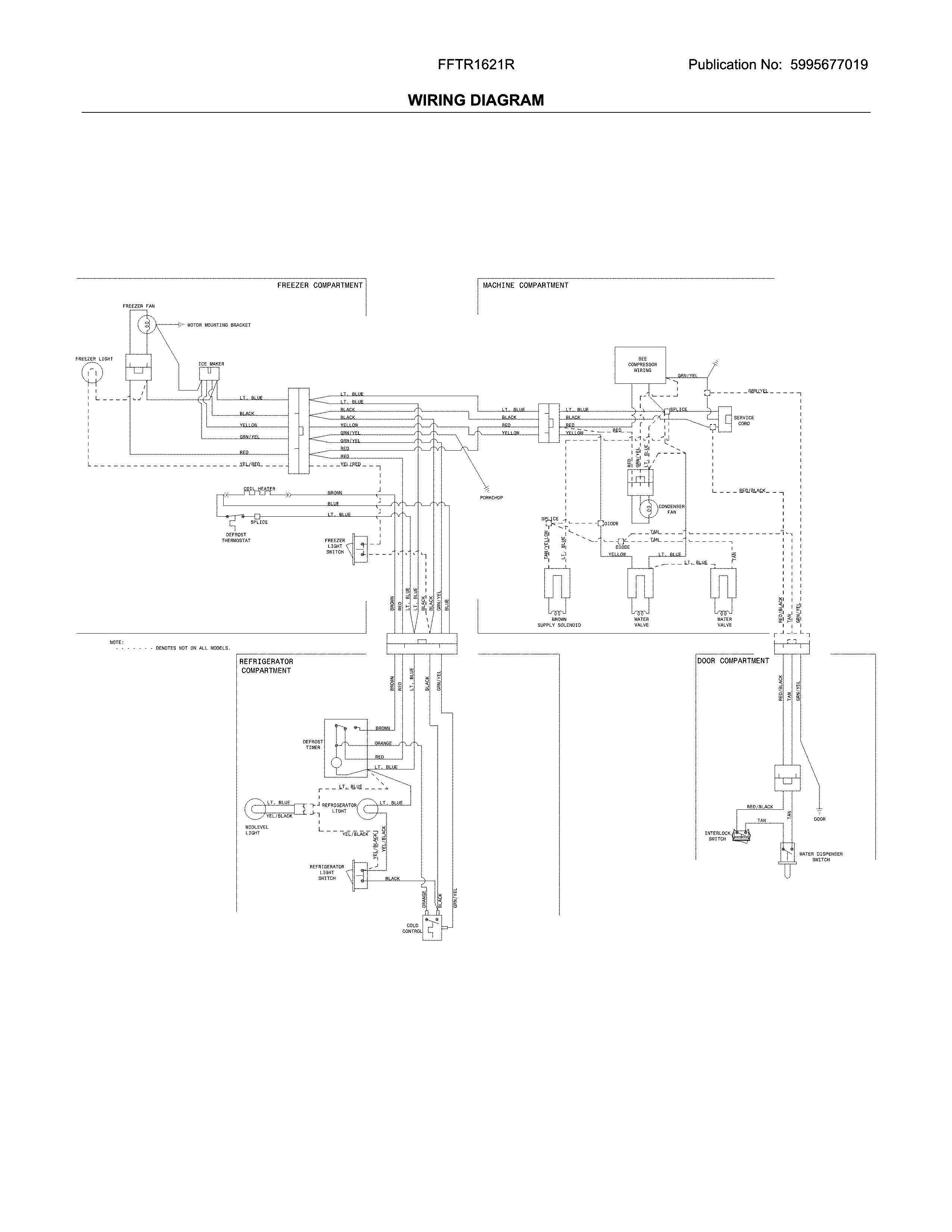 Frigidaire FFTR1621RW1 wiring diagram diagram
