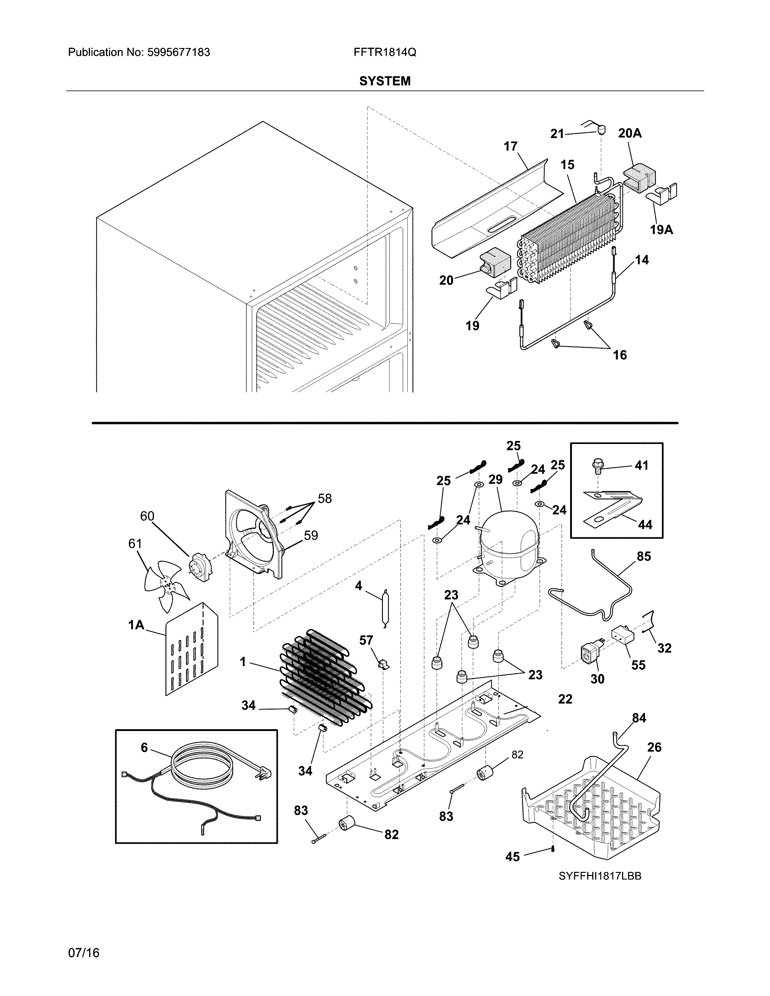 Frigidaire FFTR1814QW4A system diagram