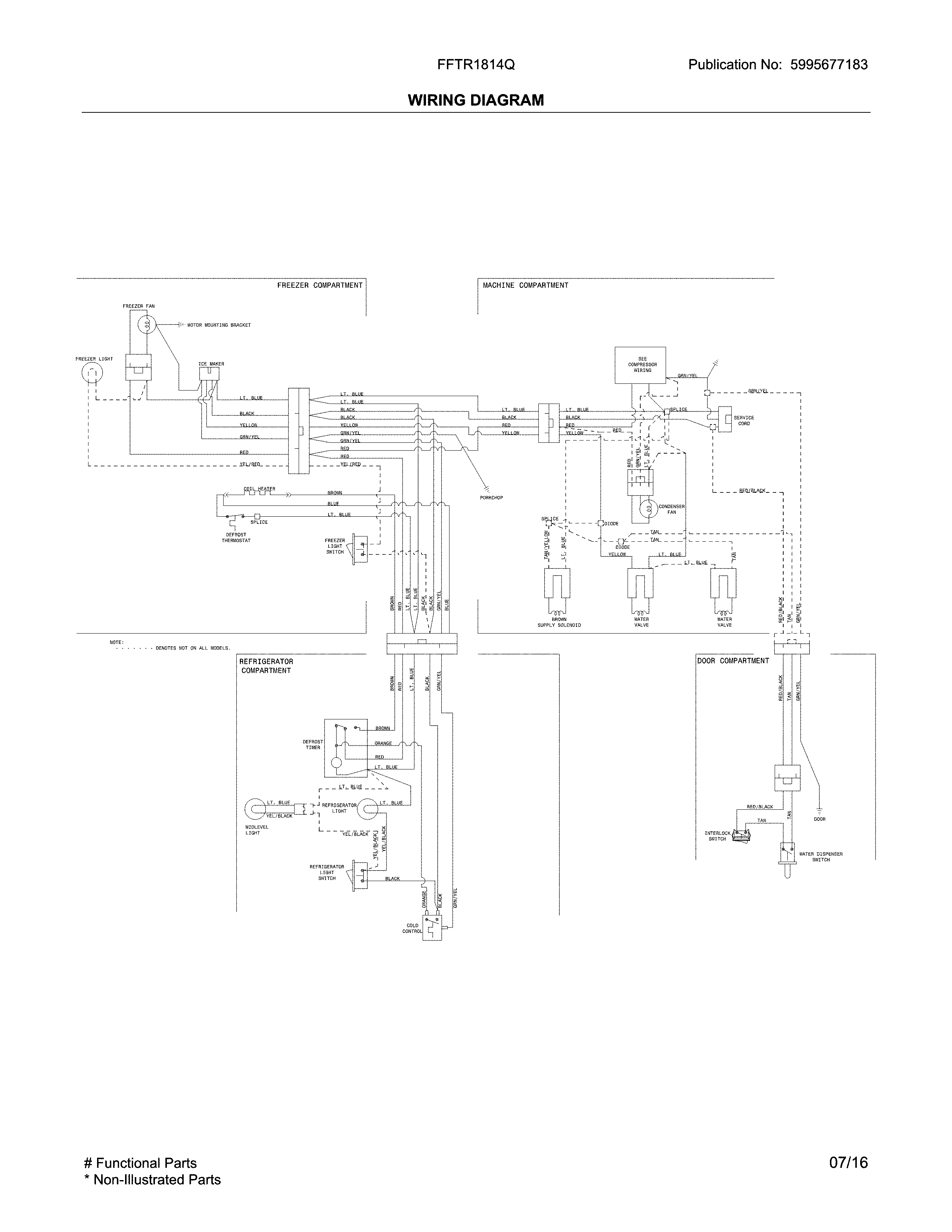 Frigidaire FFTR1814QW4A wiring diagram diagram