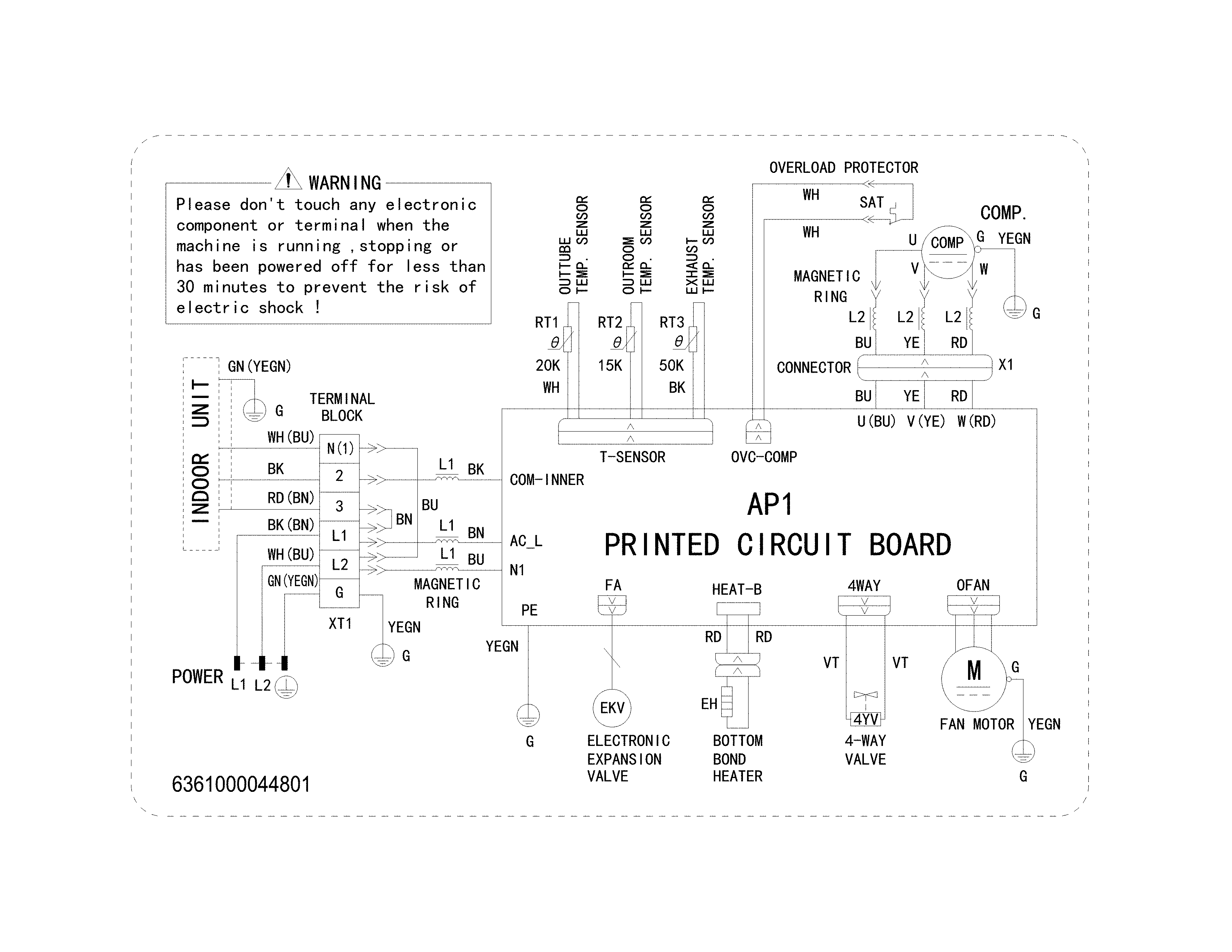 Frigidaire FFHP183CS20 wiring diagram diagram