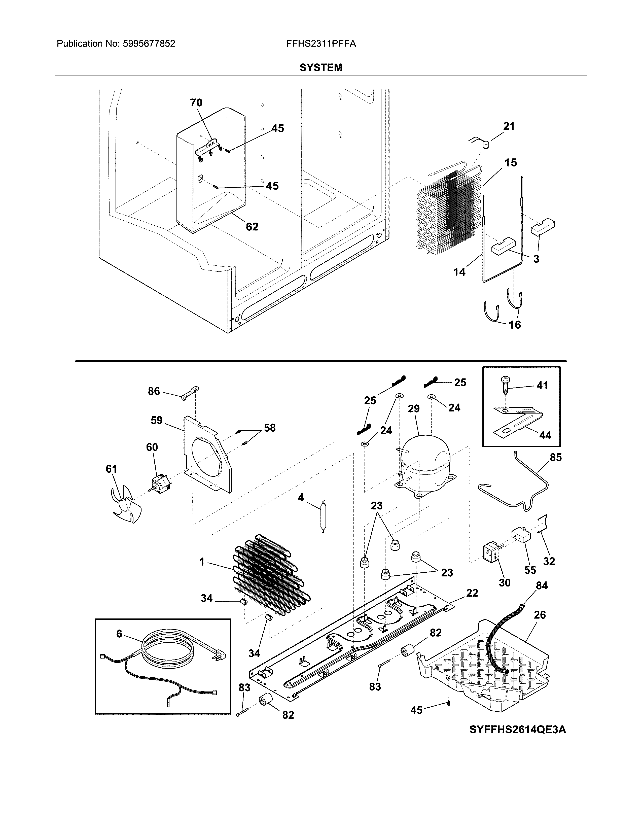 Frigidaire FFHS2311PFFA system diagram