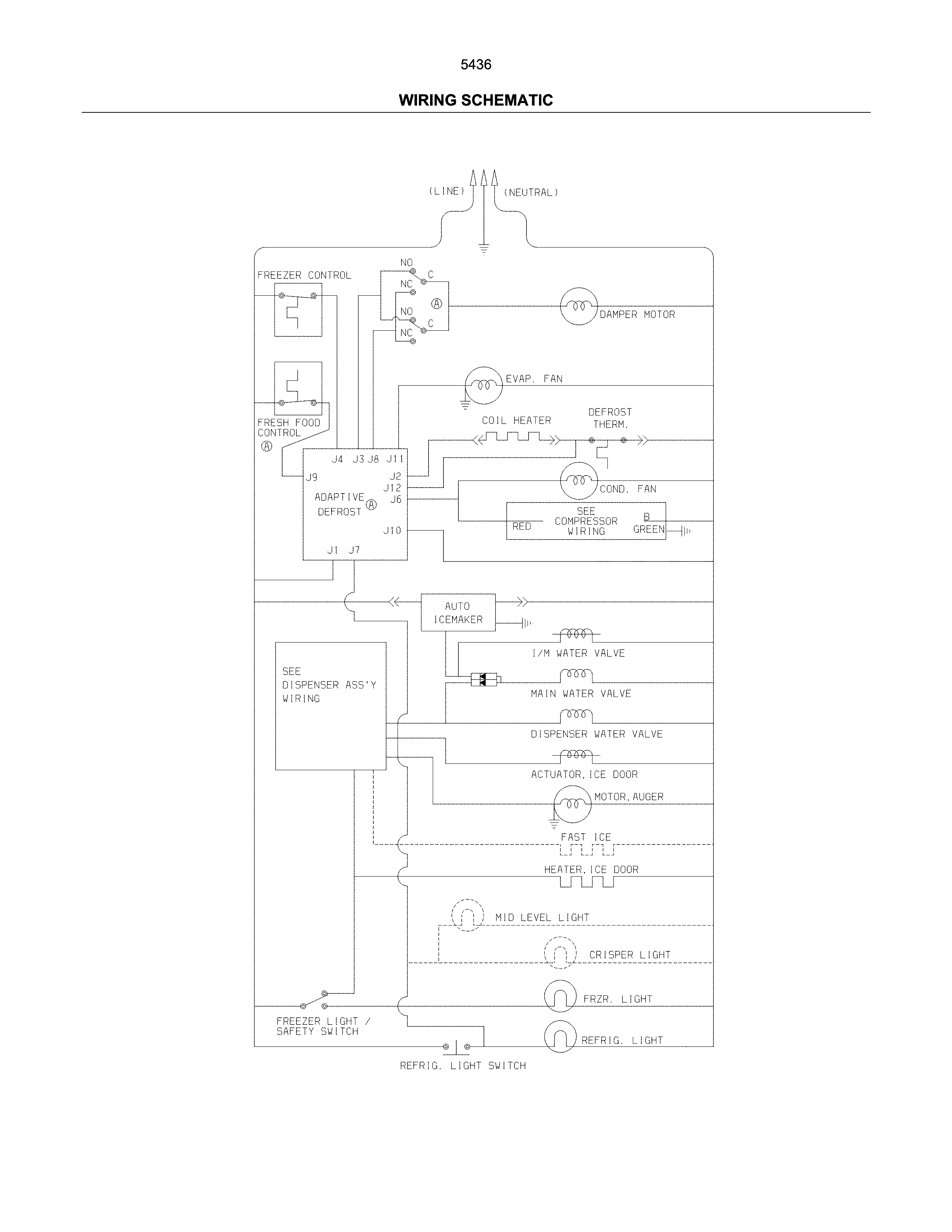 Kenmore 25354364403 wiring schematic diagram