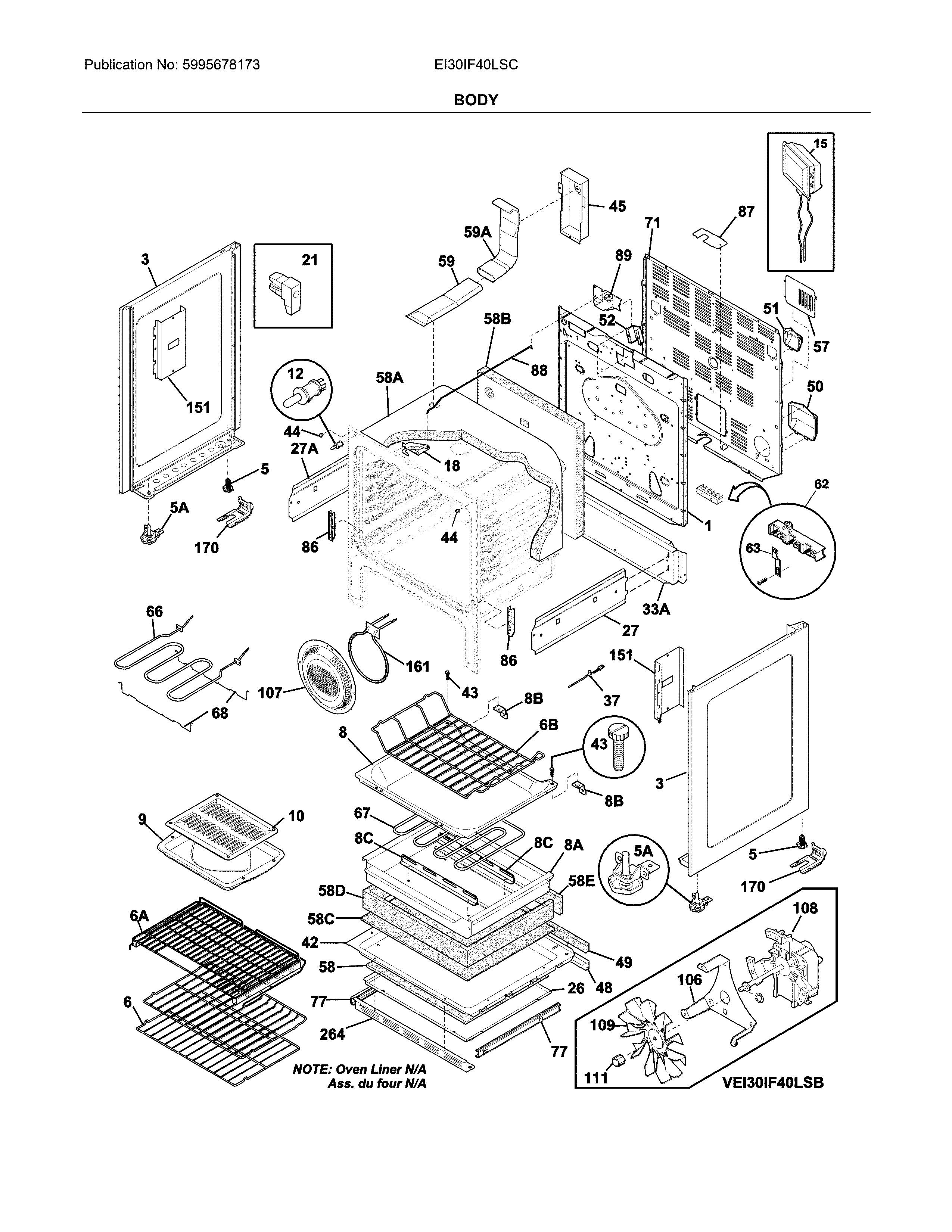 Electrolux EI30IF40LSC body diagram