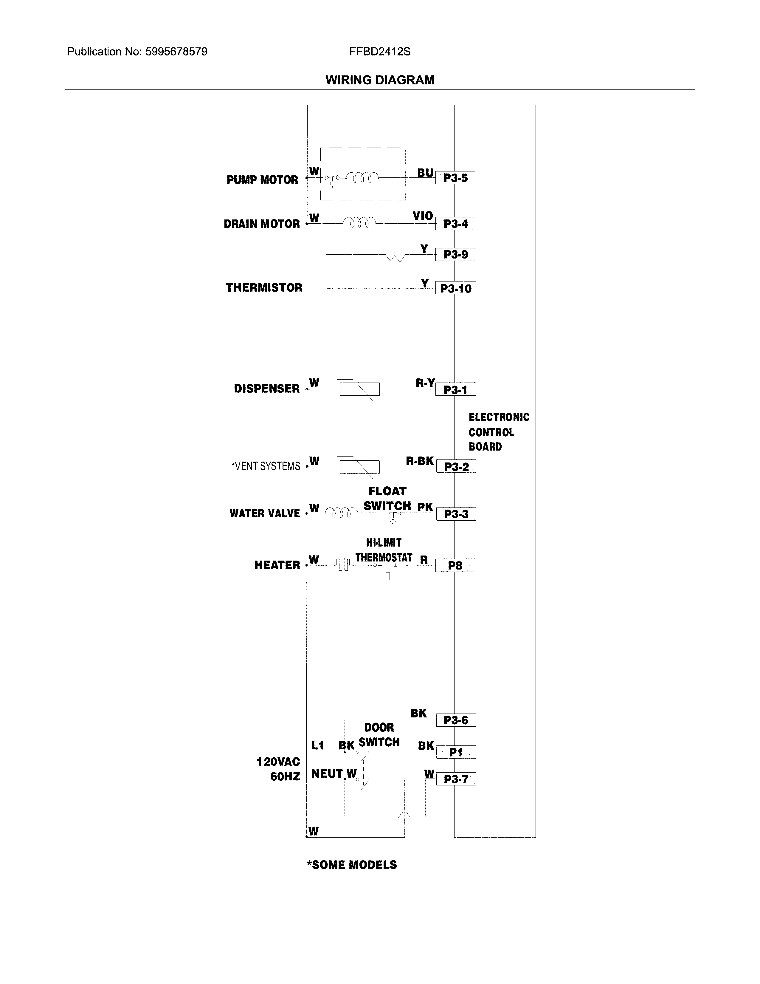 Frigidaire FFBD2412SM0A wiring diagram diagram