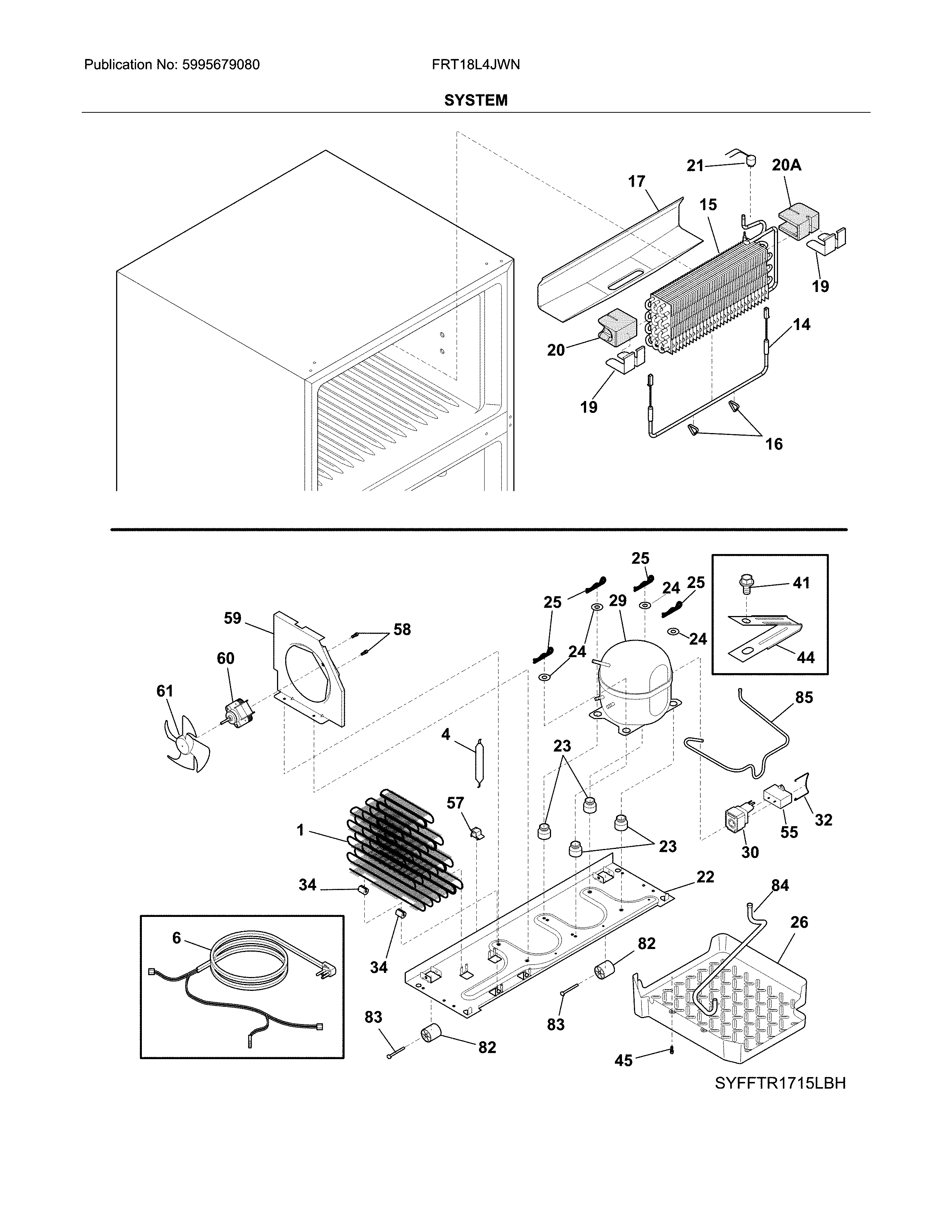Frigidaire FRT18L4JWN system diagram