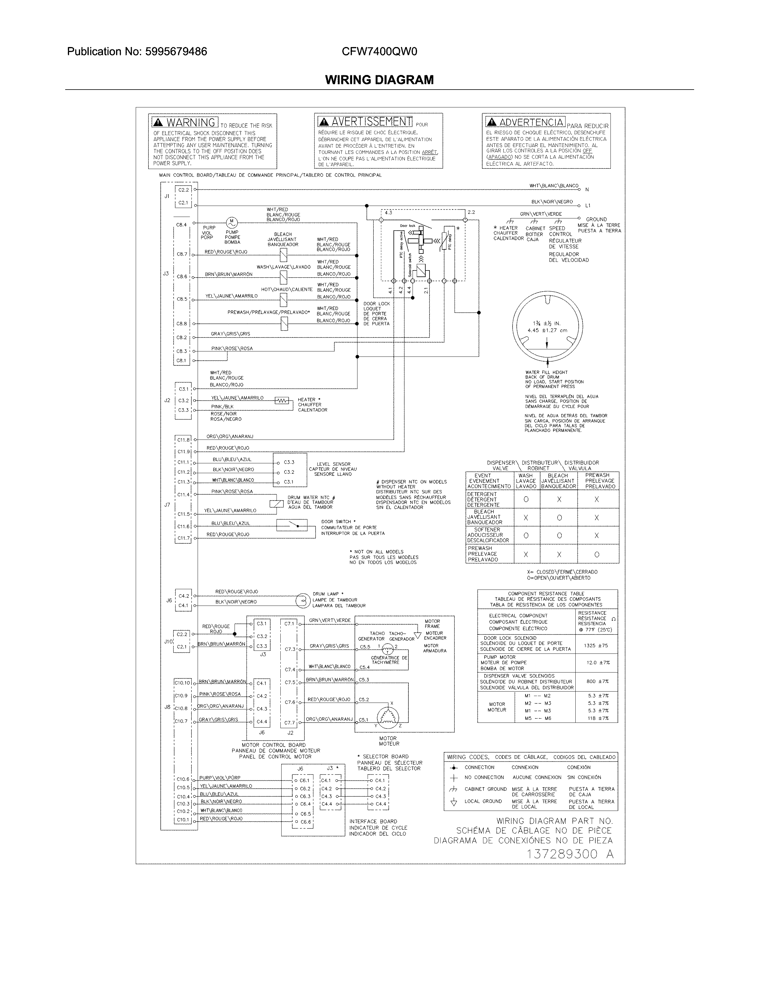 Crosley CFW7400QW0 wiring diagram diagram