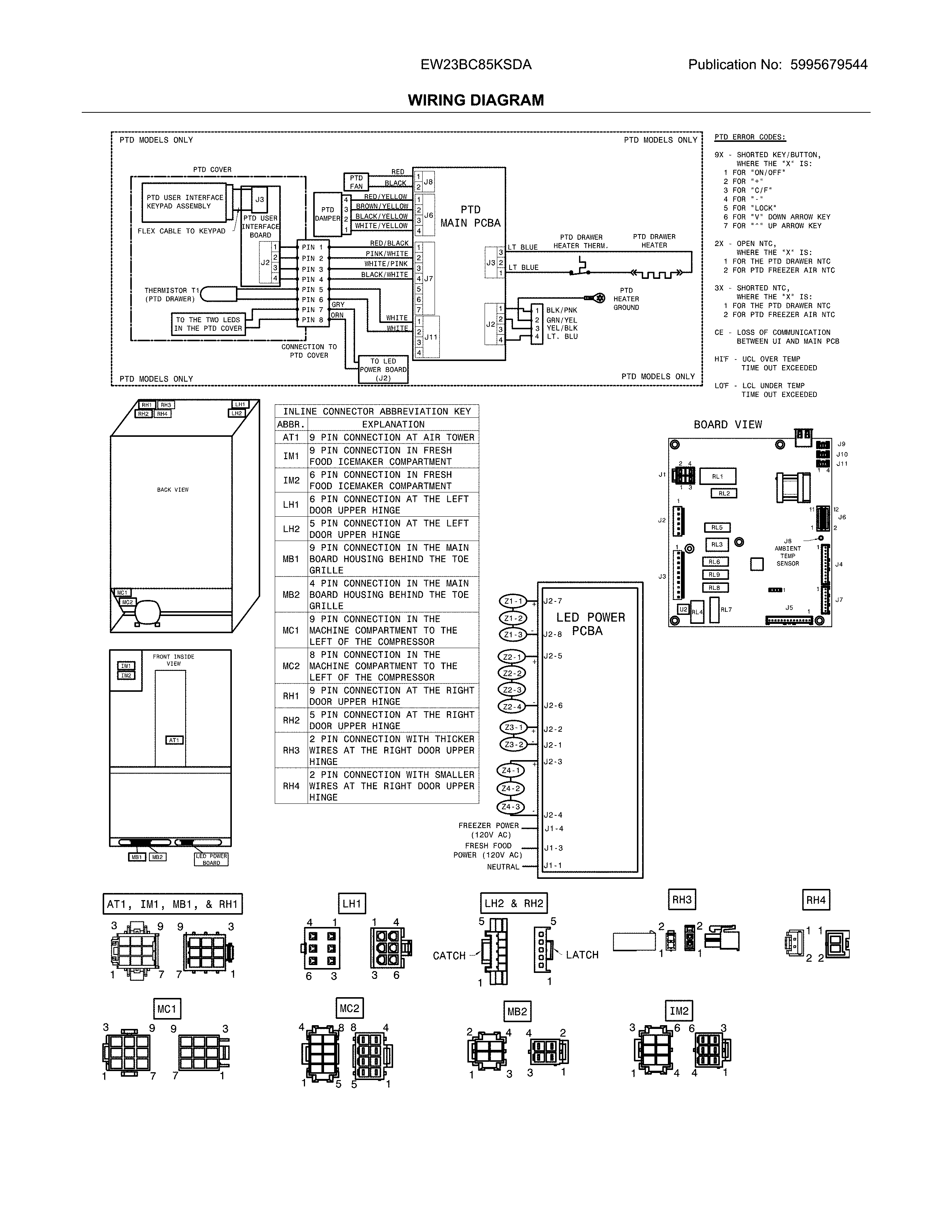 Electrolux EW23BC85KSDA wiring diagram diagram