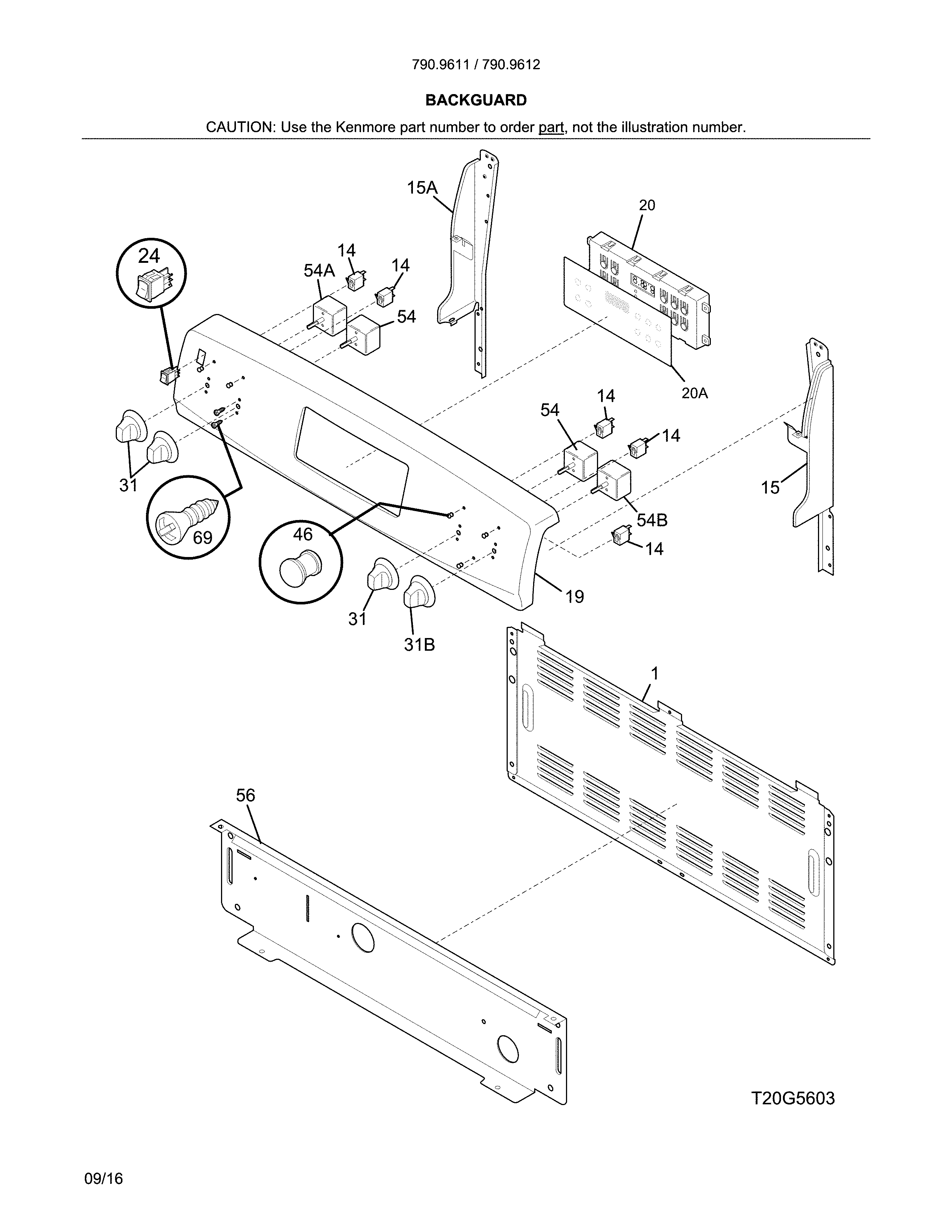 Kenmore 79096114403 backguard diagram