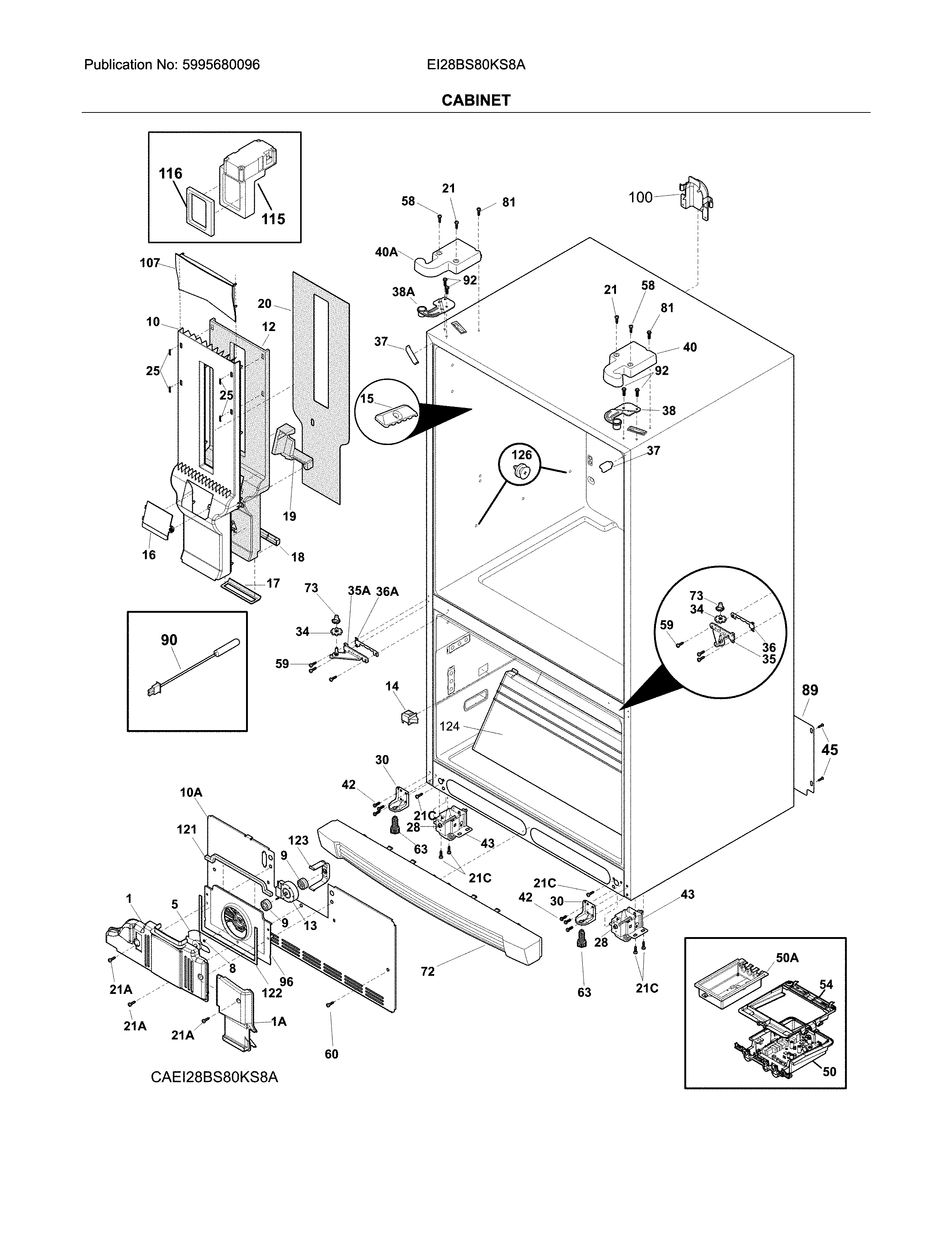 Electrolux EI28BS80KS8A cabinet diagram
