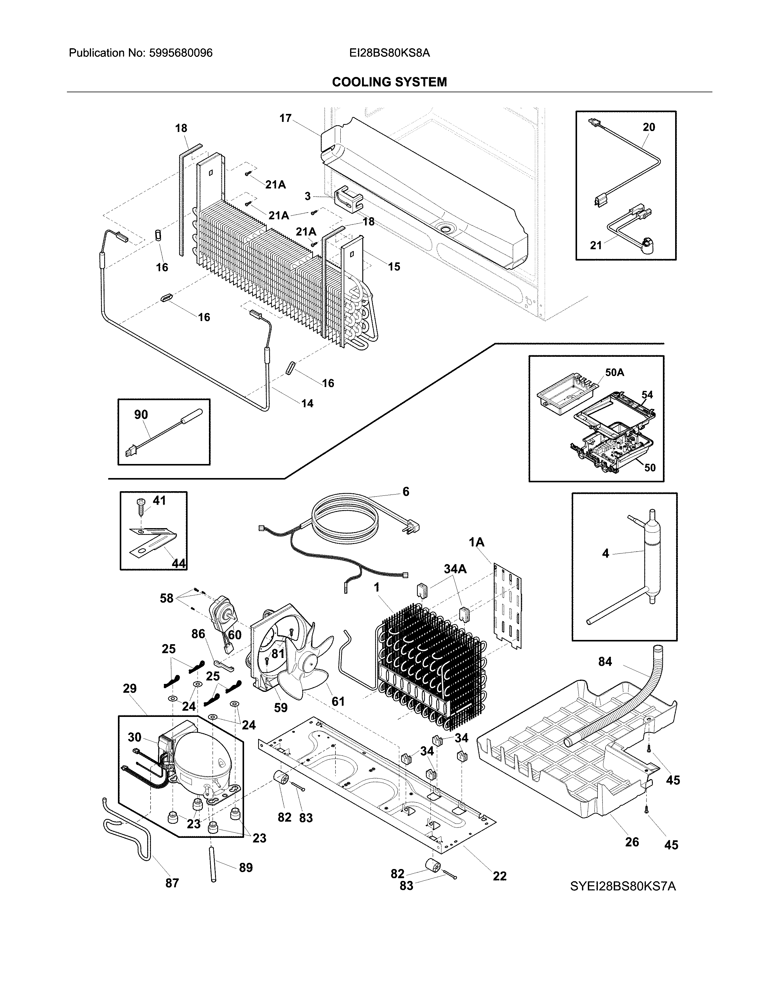 Electrolux EI28BS80KS8A cooling system diagram