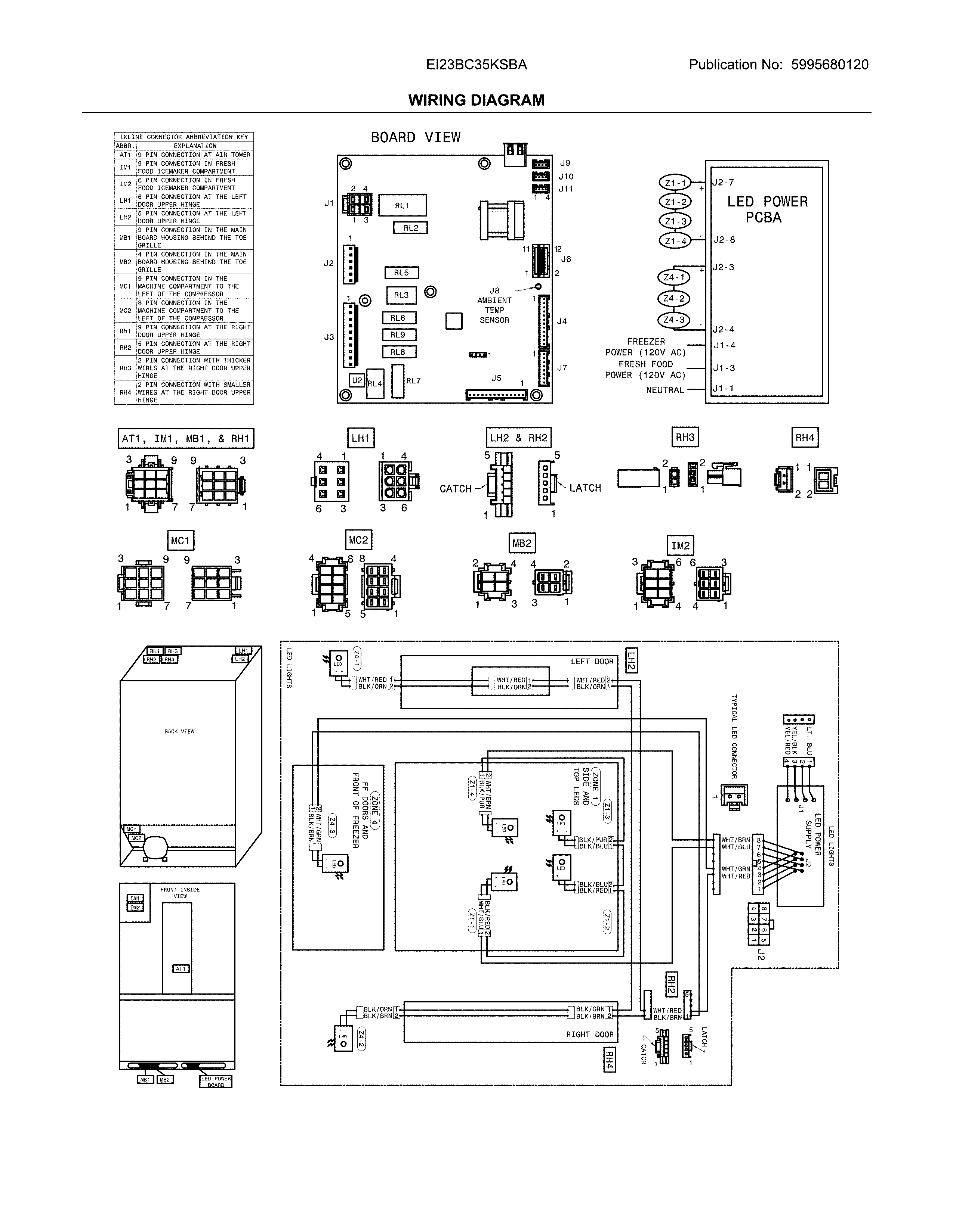 Electrolux EI23BC35KSBA wiring diagram diagram