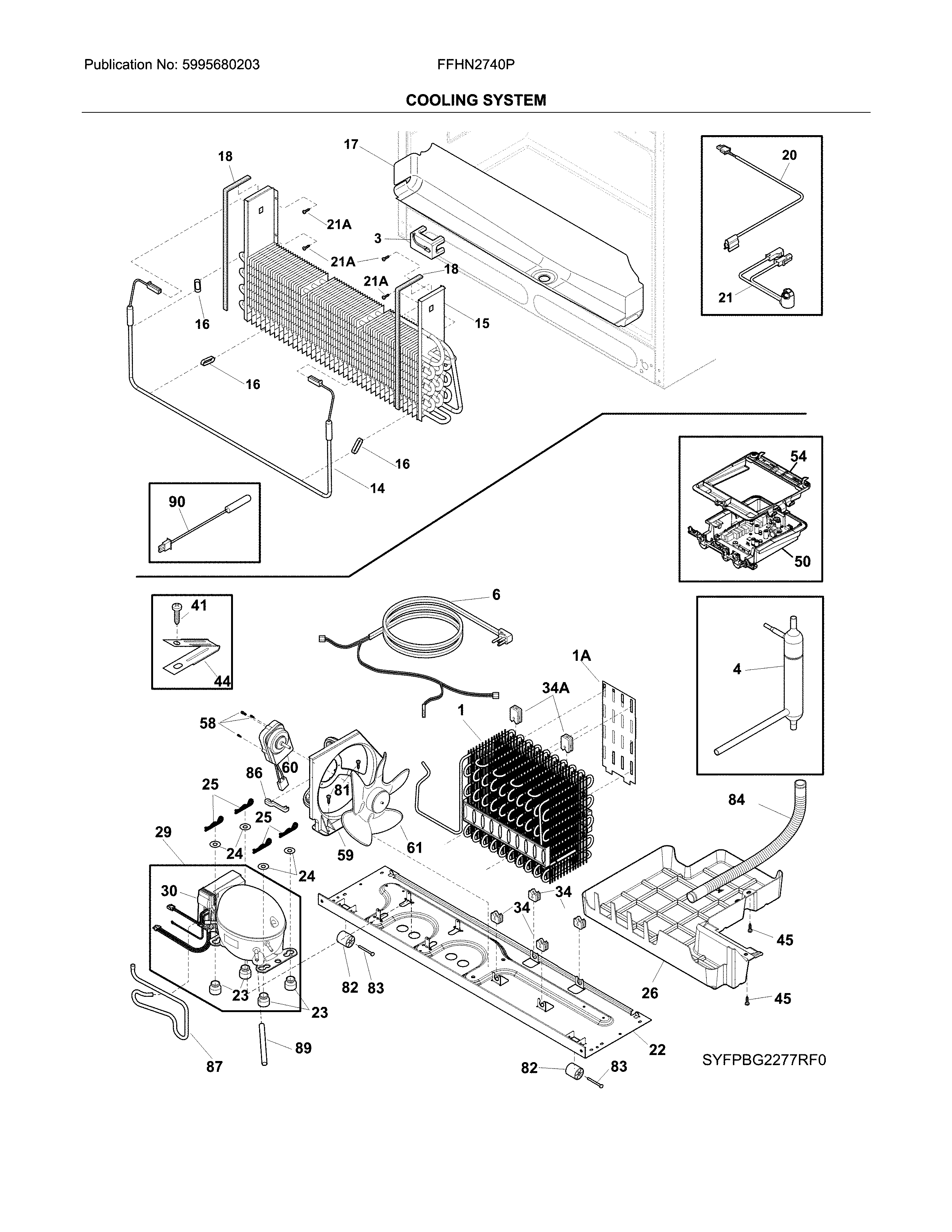 Frigidaire FFHN2740PS8A cooling system diagram