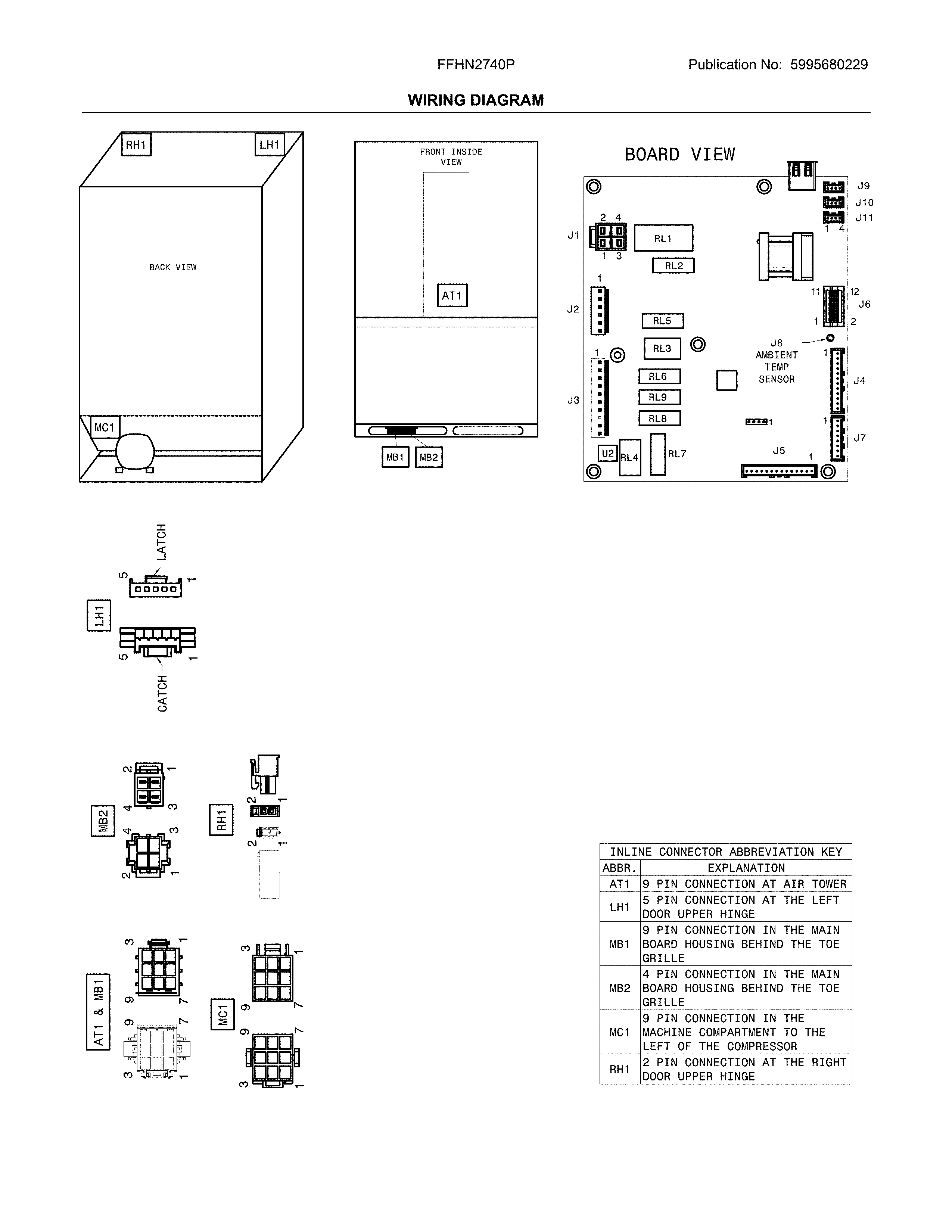 Frigidaire FFHN2740PEAA wiring diagram diagram