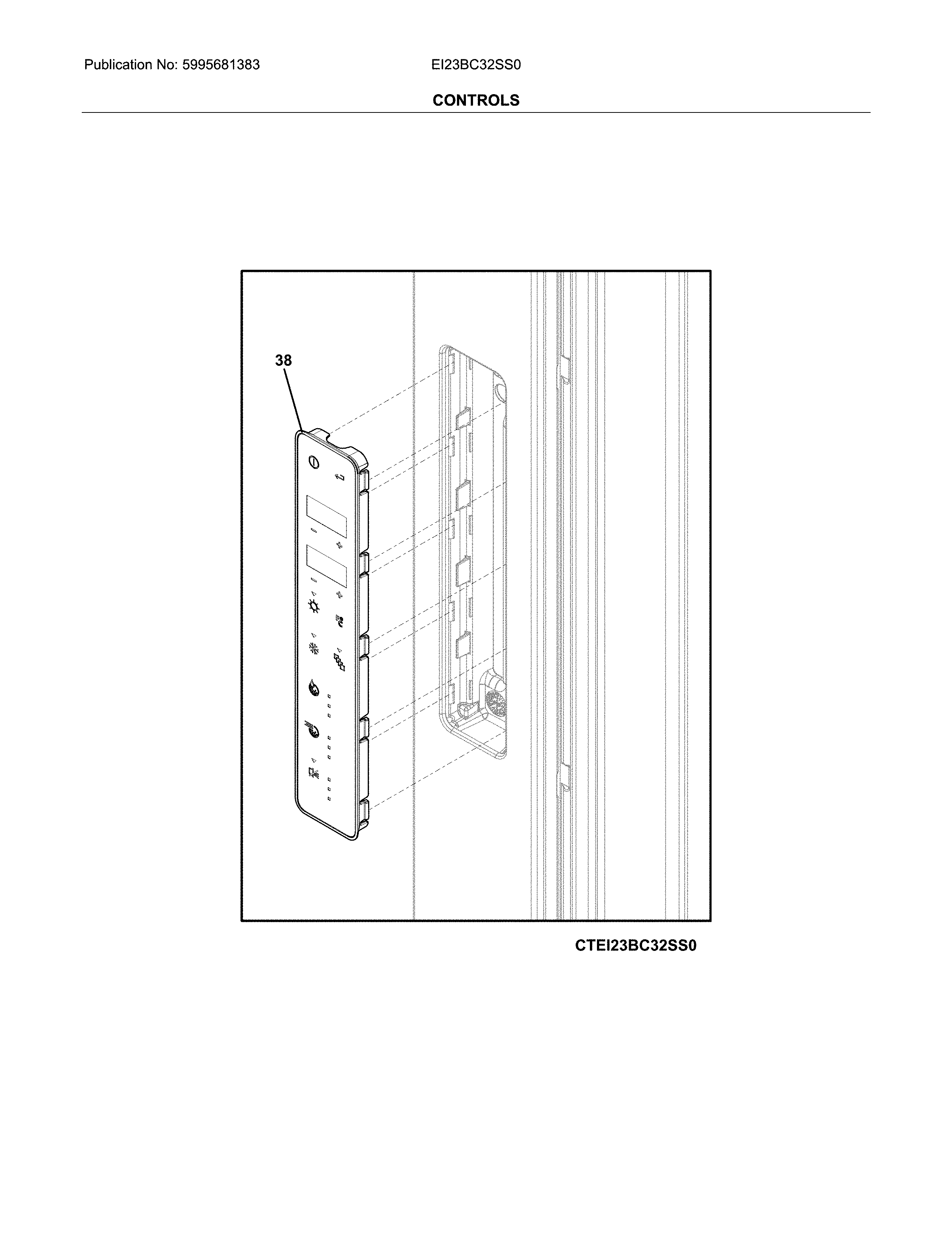 Electrolux EI23BC32SS0 controls diagram