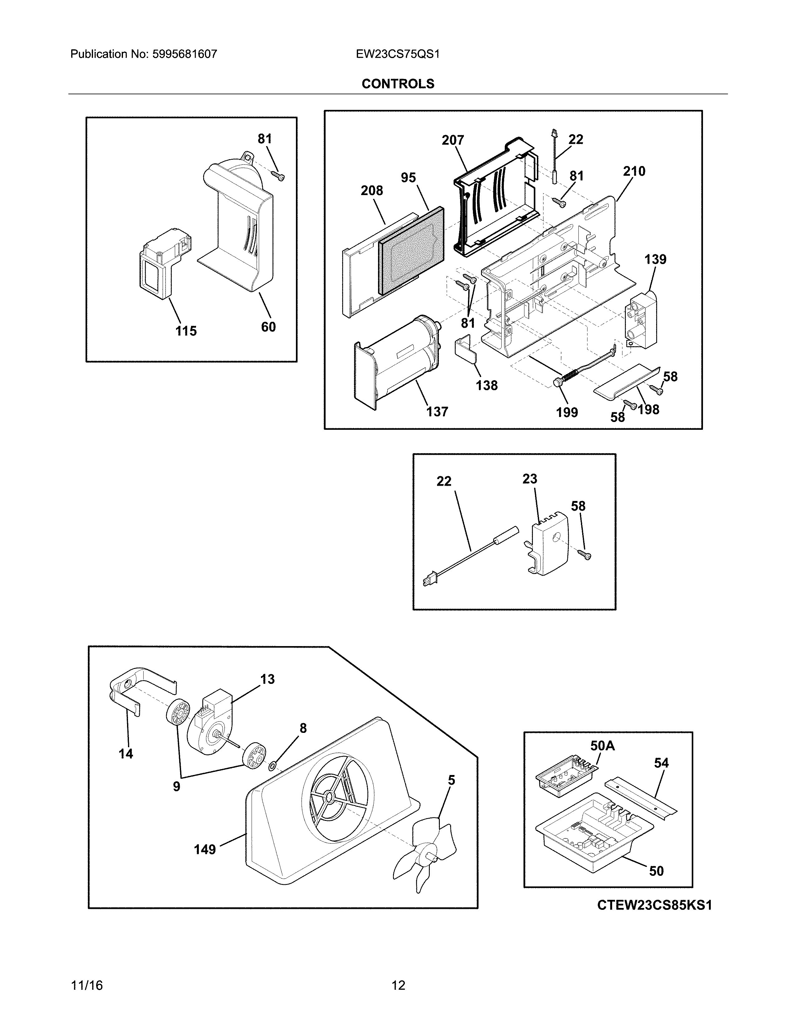 Electrolux EW23CS75QS1 control diagram