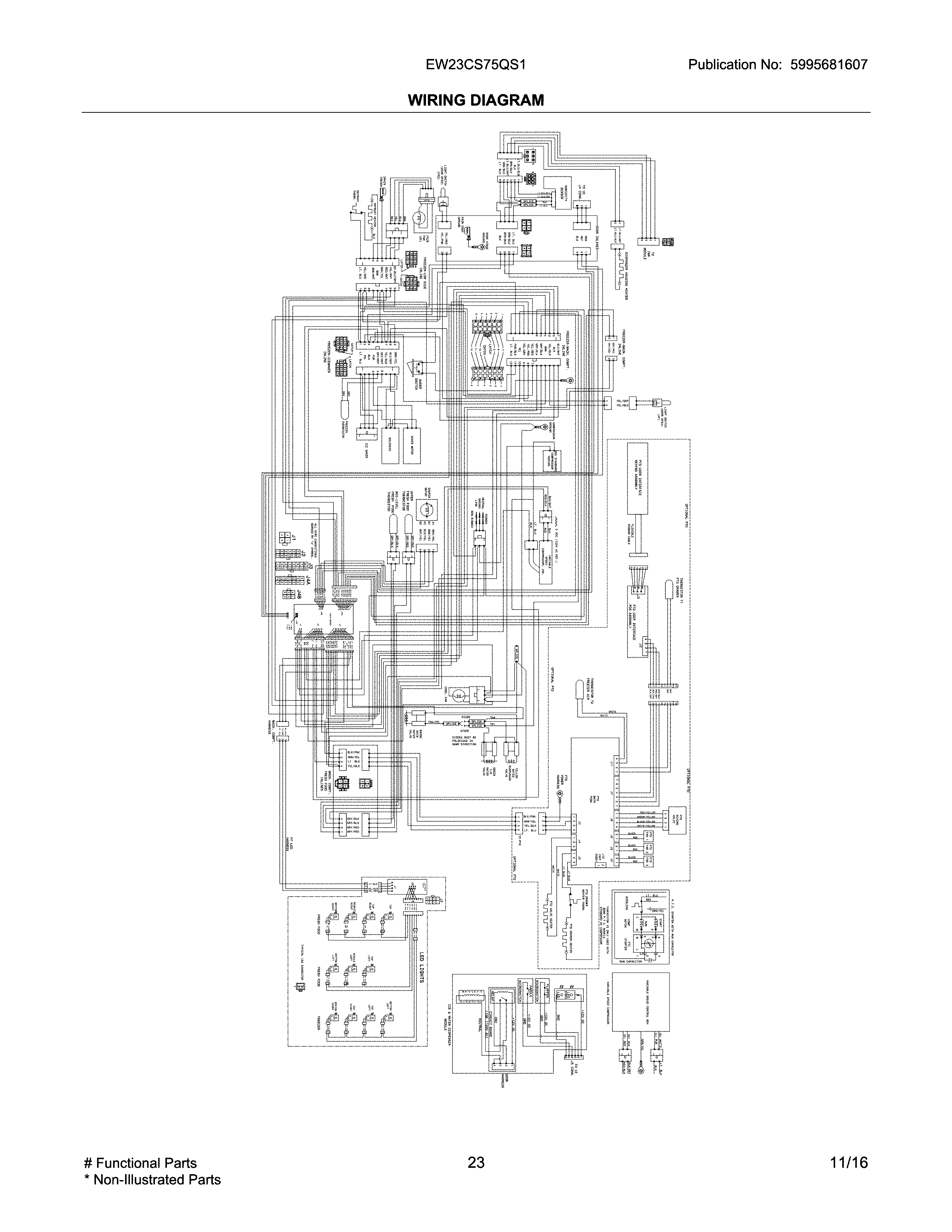 Electrolux EW23CS75QS1 wiring diagram diagram