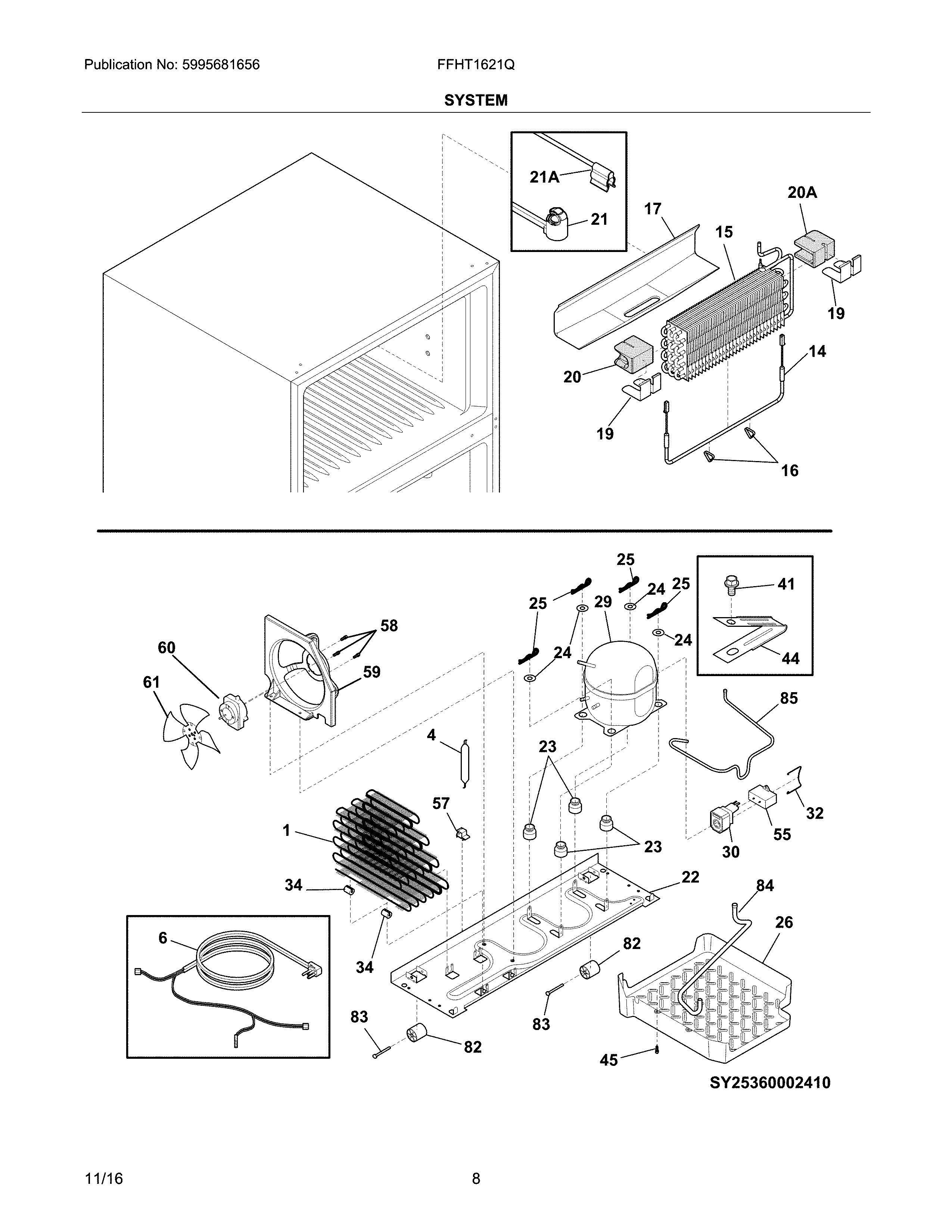 Frigidaire FFHT1621QS4 system diagram