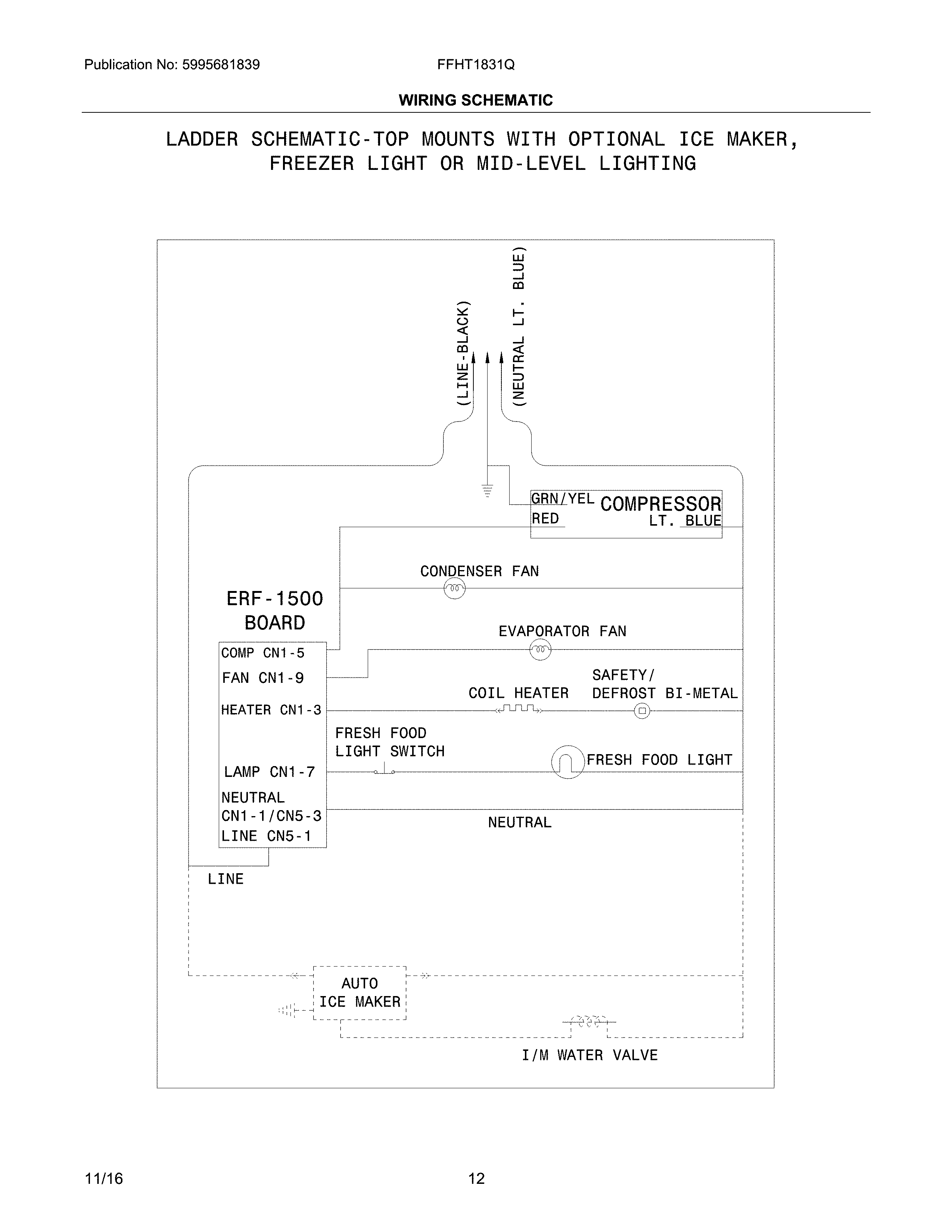 Frigidaire FFHT1831QE5 wiring diagram diagram