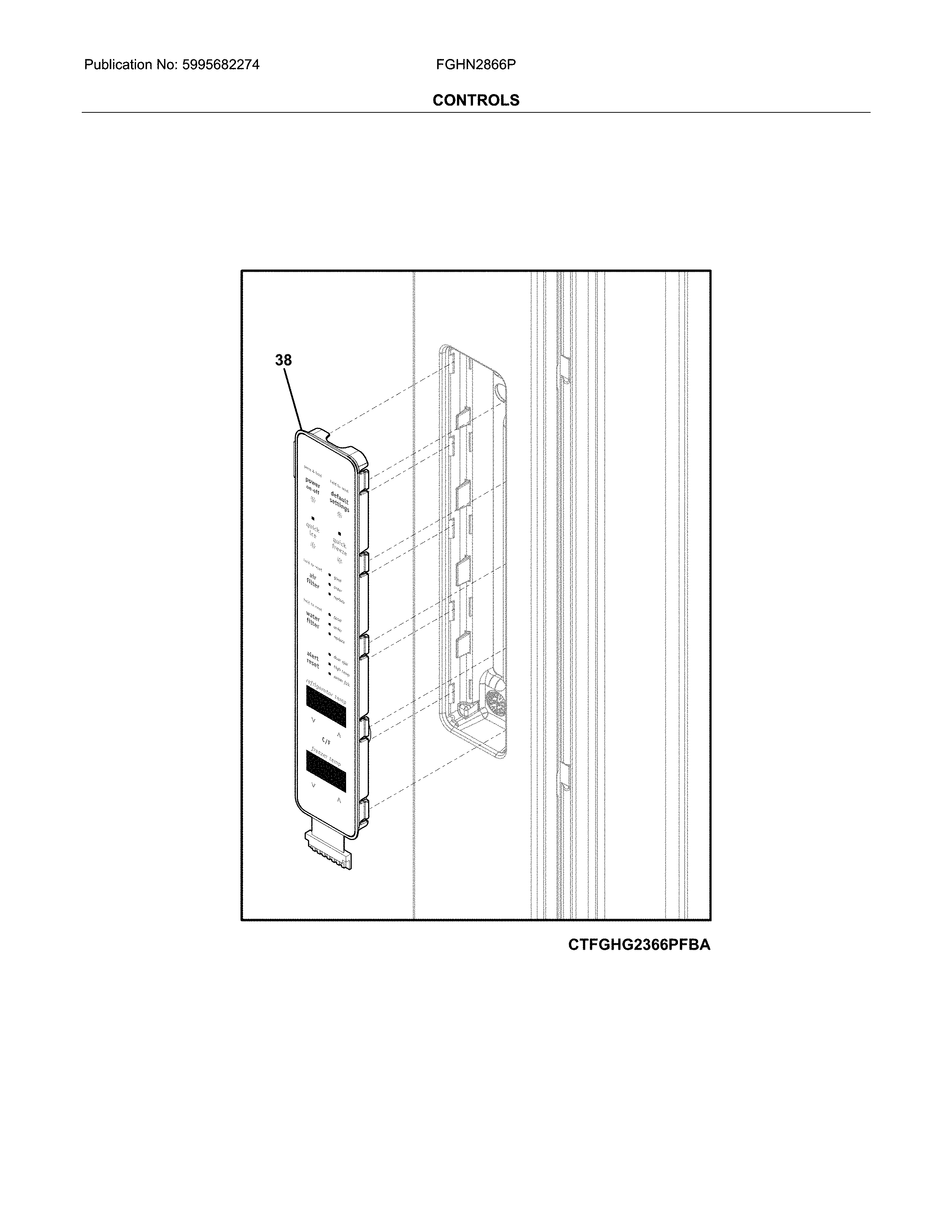 Frigidaire FGHN2866PPEA controls diagram