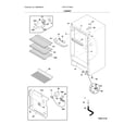 Frigidaire FFFH17F1RW0 cabinet diagram