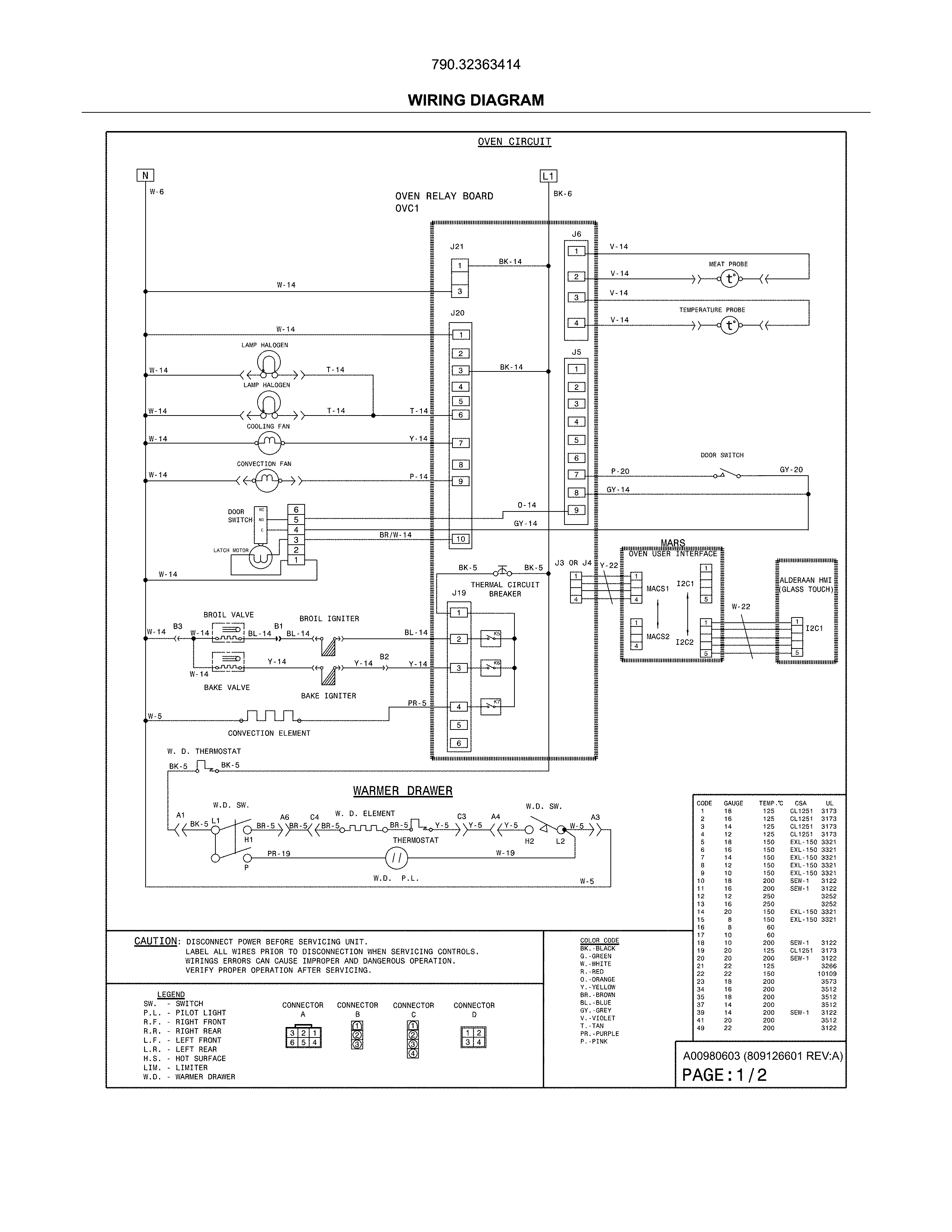 Kenmore Elite 79032363414 wiring diagram diagram